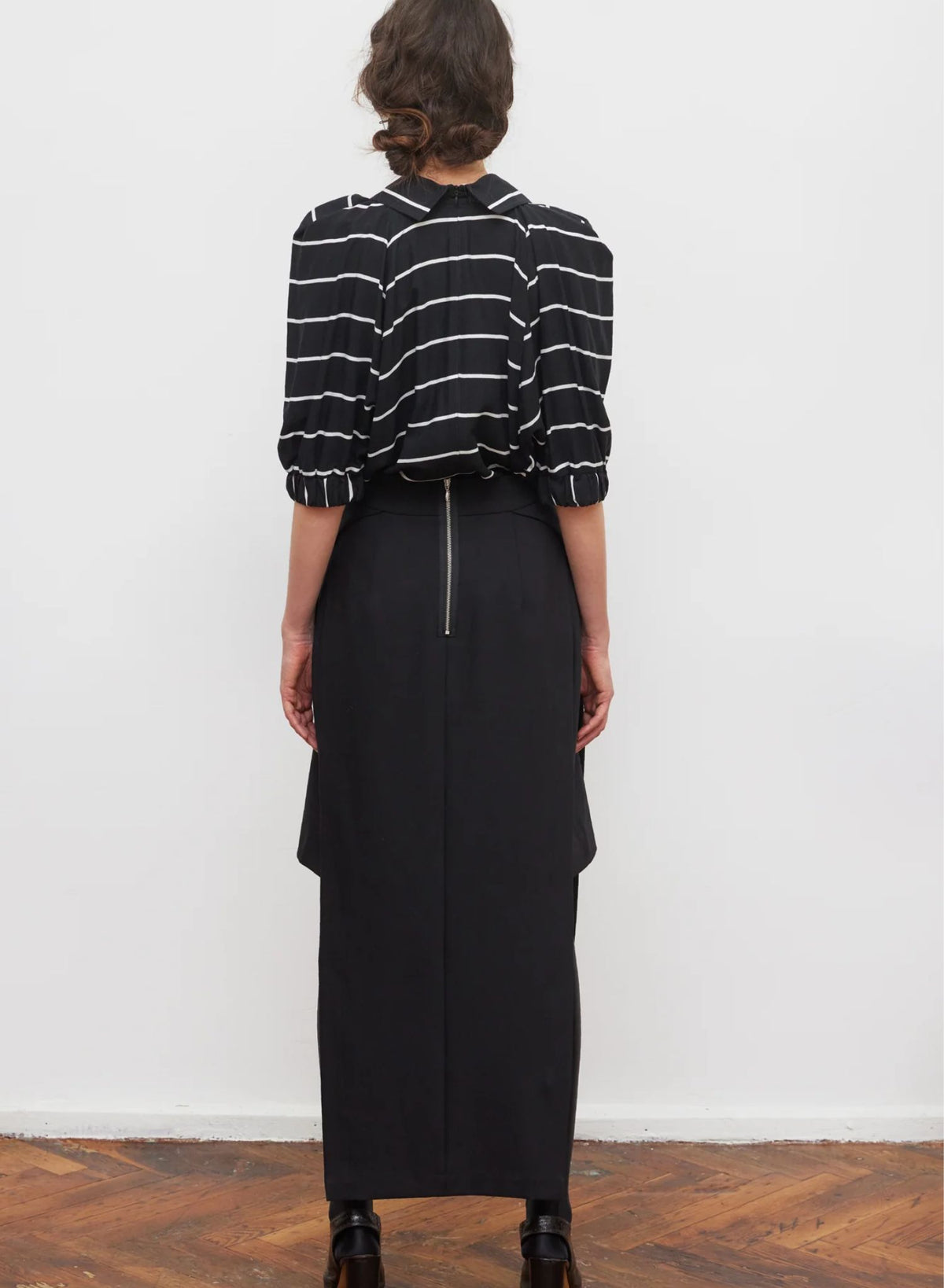 JULIA ALLERT - Striped Blouse | Black, buy at DOORS NYC