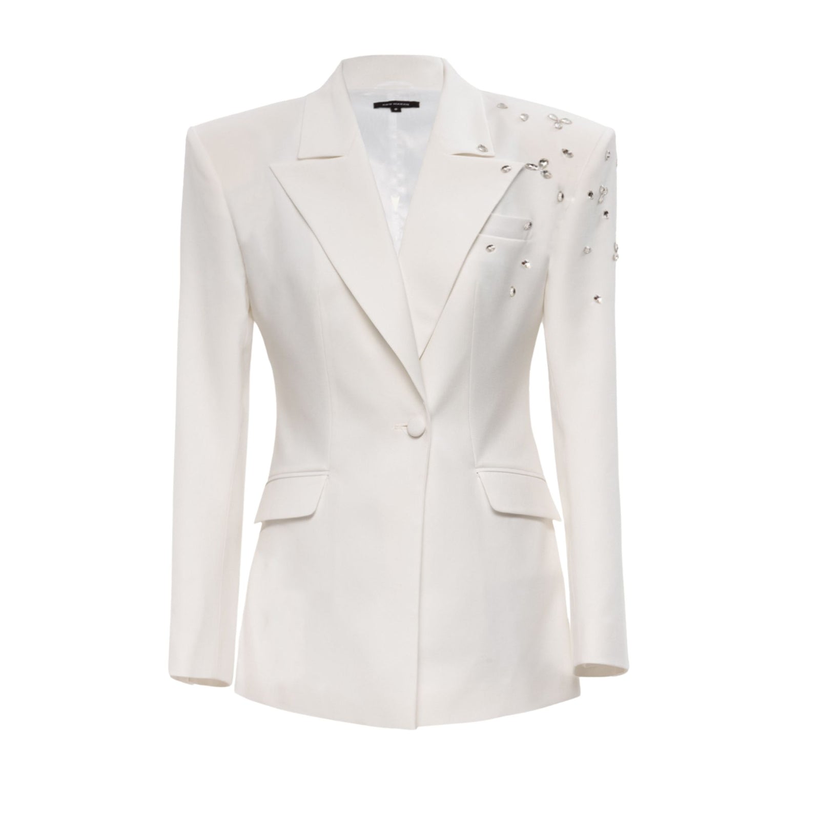KRIS MARAN - Crystal Decorated Blazer | Ecru buy at DOORS NYC