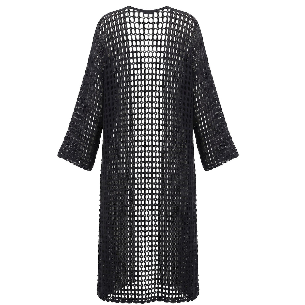 Midnight Net Robe in Black
