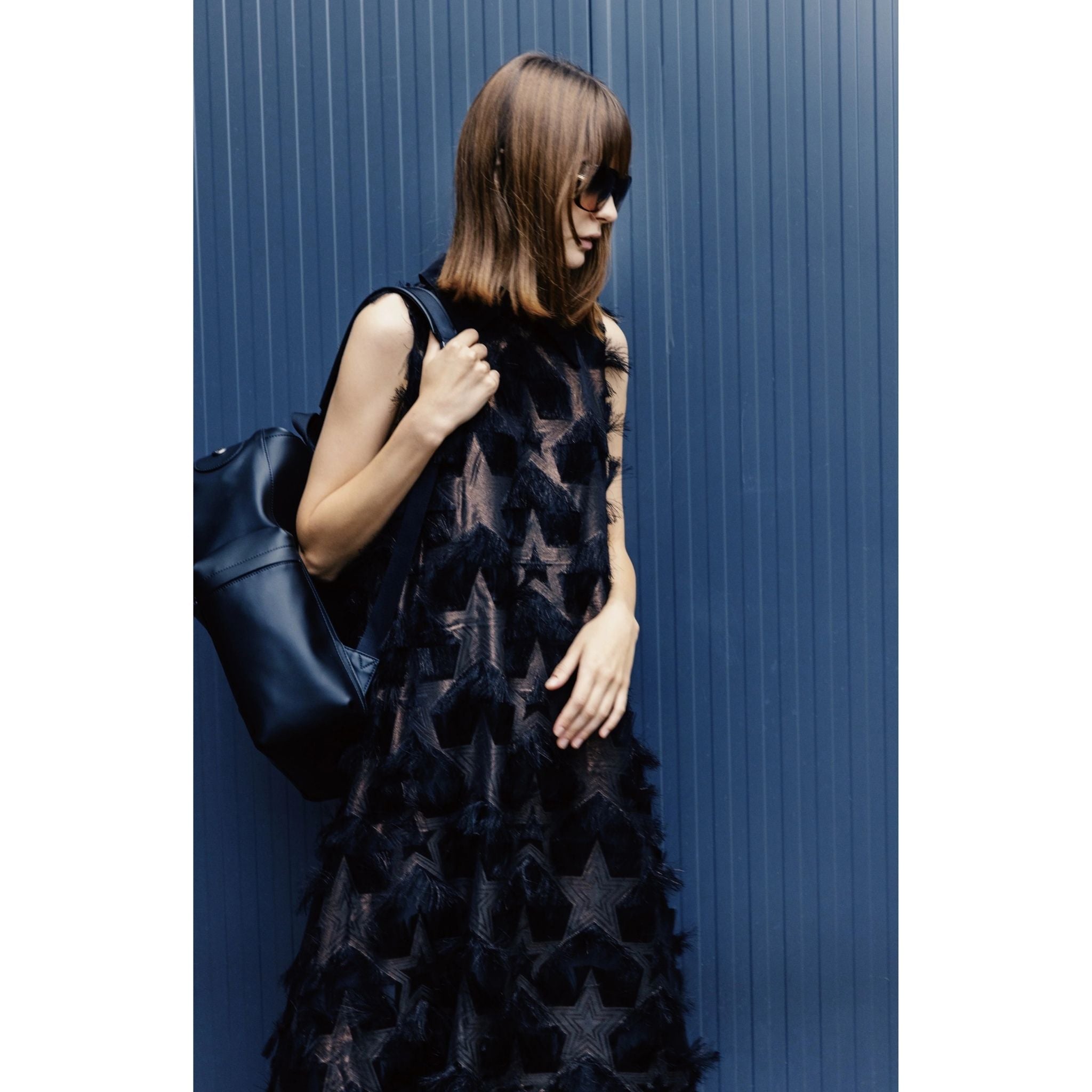 Evening Gown A-Line Maxi Dress With Stars