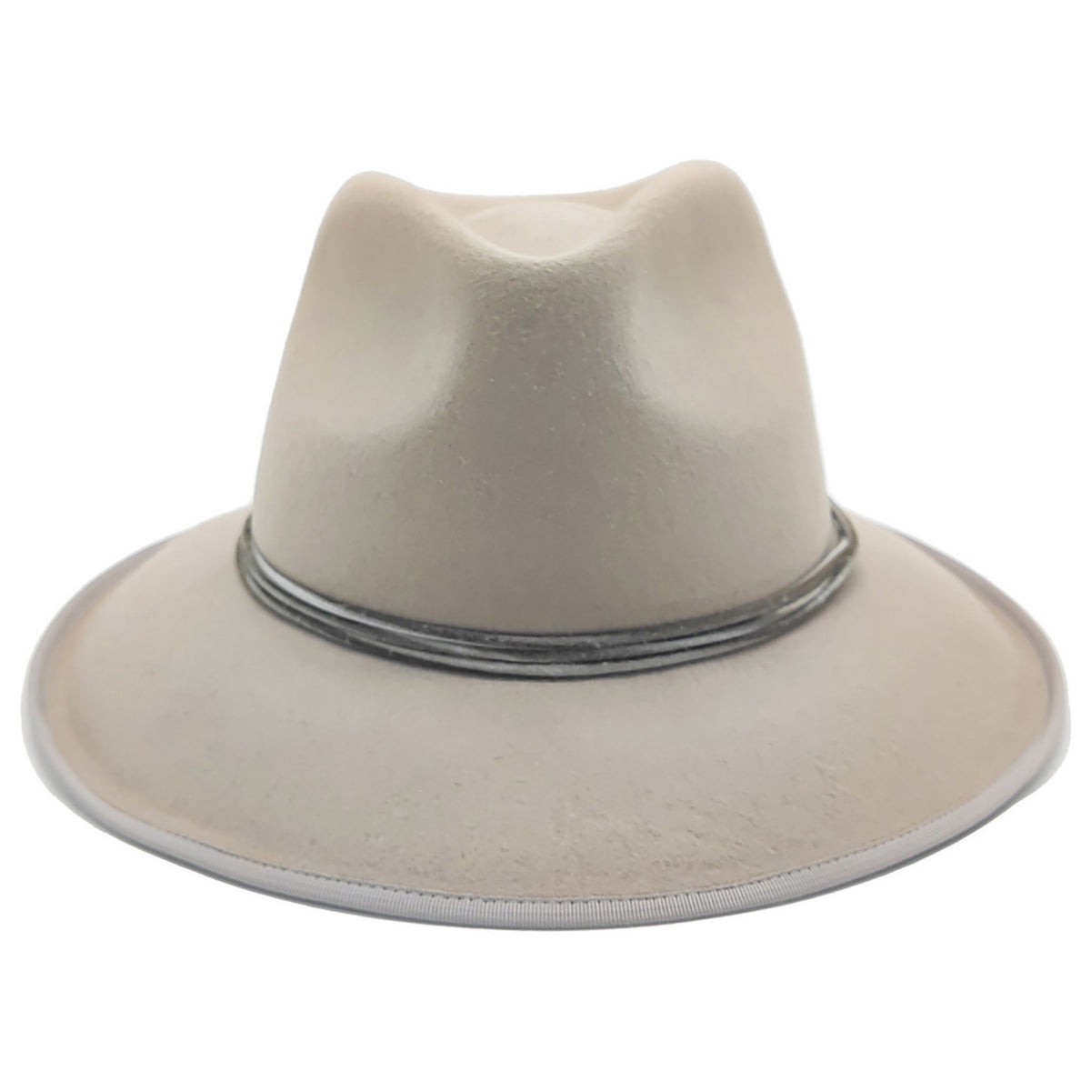 Beige Western Drop Hat in Smooth Felt