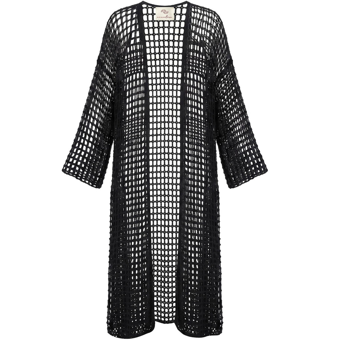 Midnight Net Robe in Black