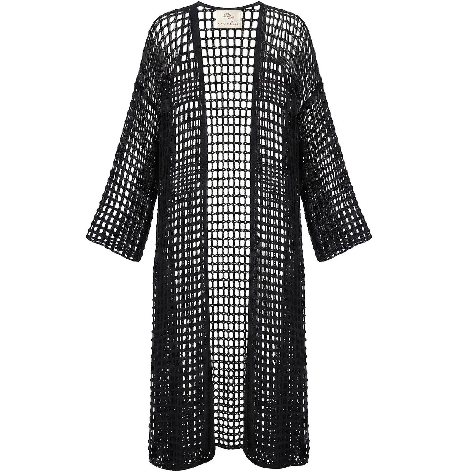 Midnight Net Robe in Black