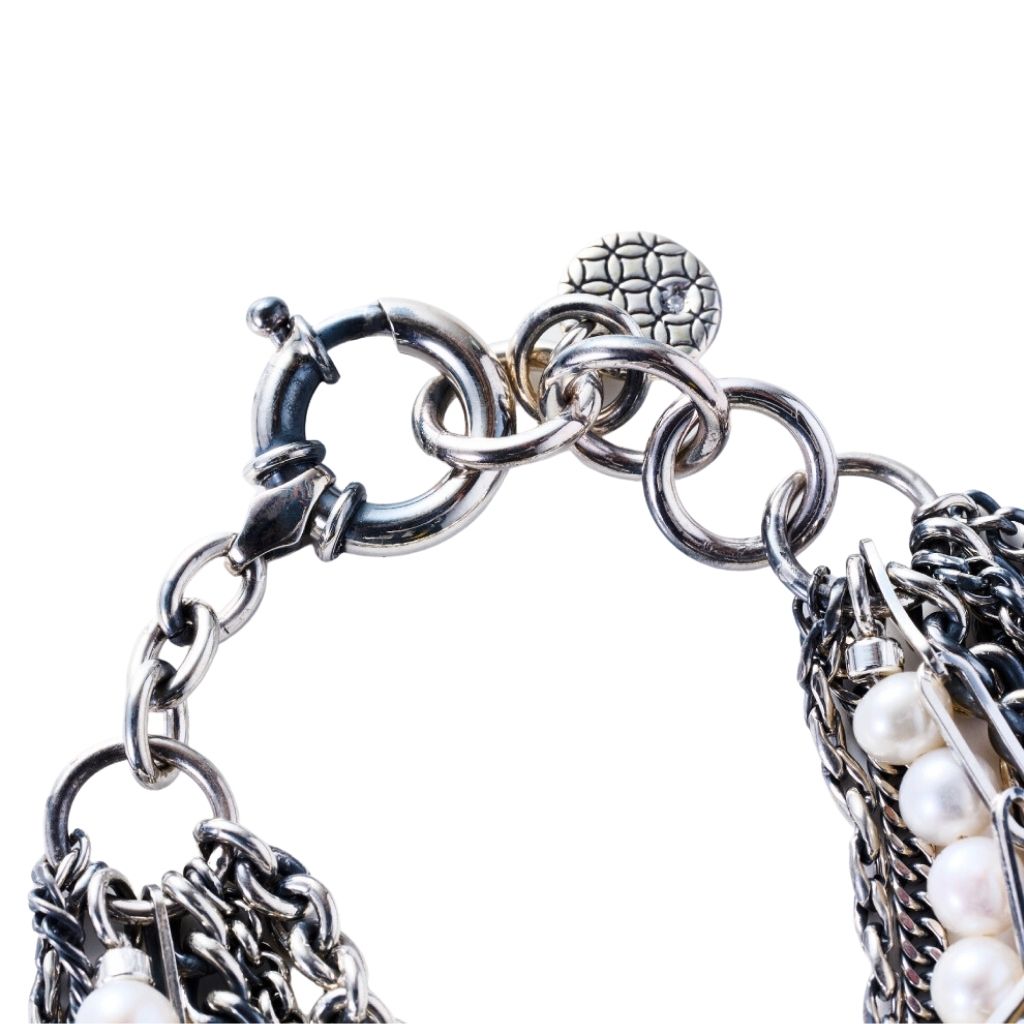 MASANA - Layered Silver Bracelet with Pearls, buy at DOORS NYC