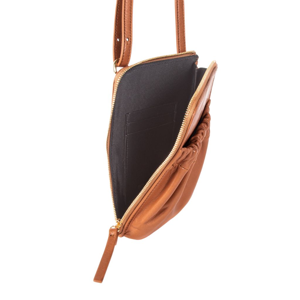 SCLARANDIS - Phone Crossbody Bag | Cognac, buy at DOORS NYC