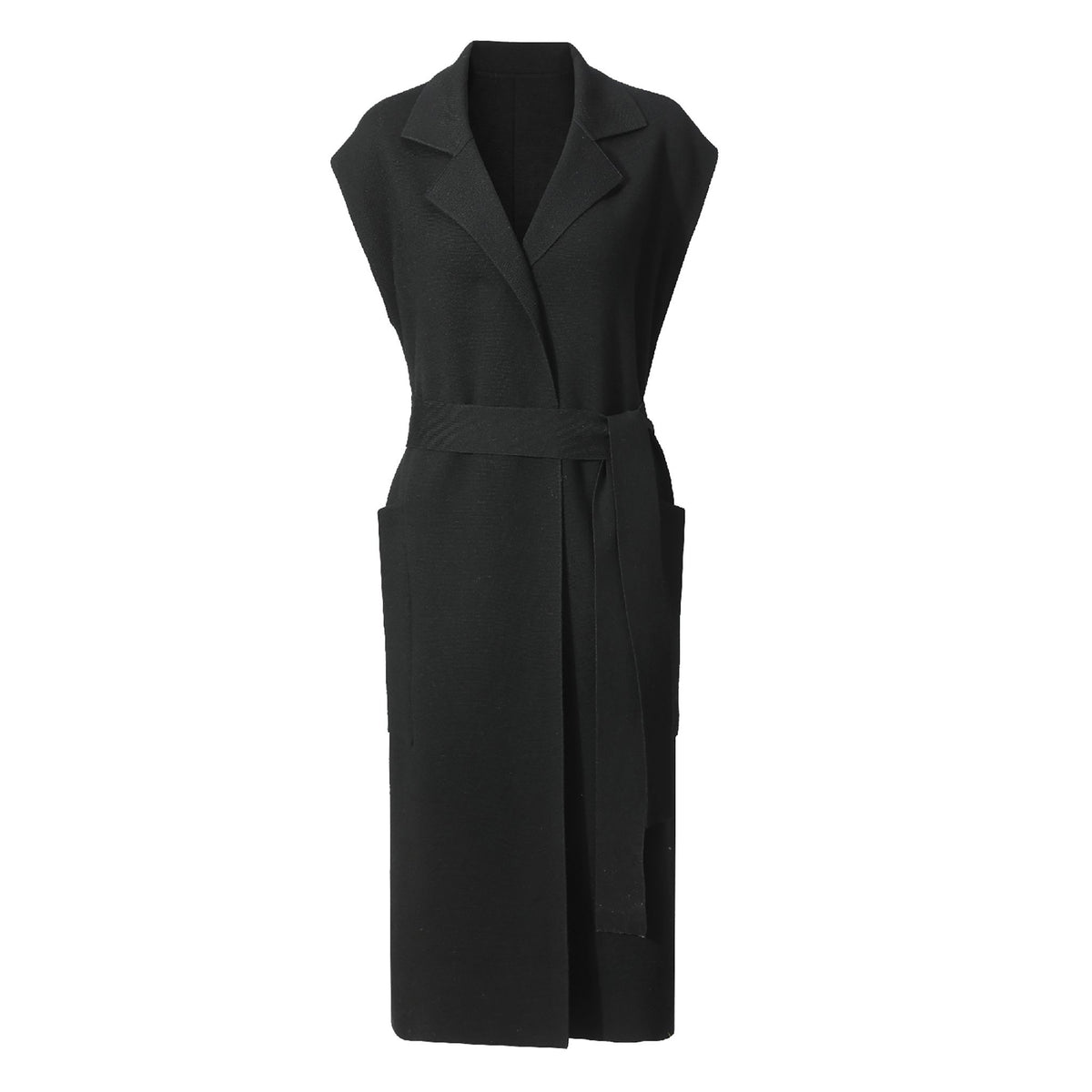 NUAJE NUAJE - Merino Cardigan Vest | Black buy at DOORS NYC