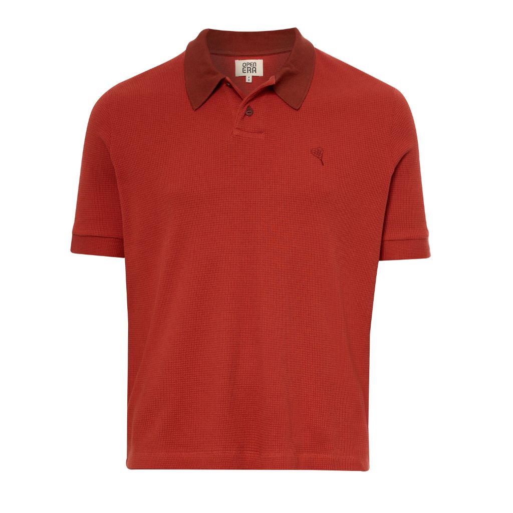 Oversized Retro Polo Shirt | Red