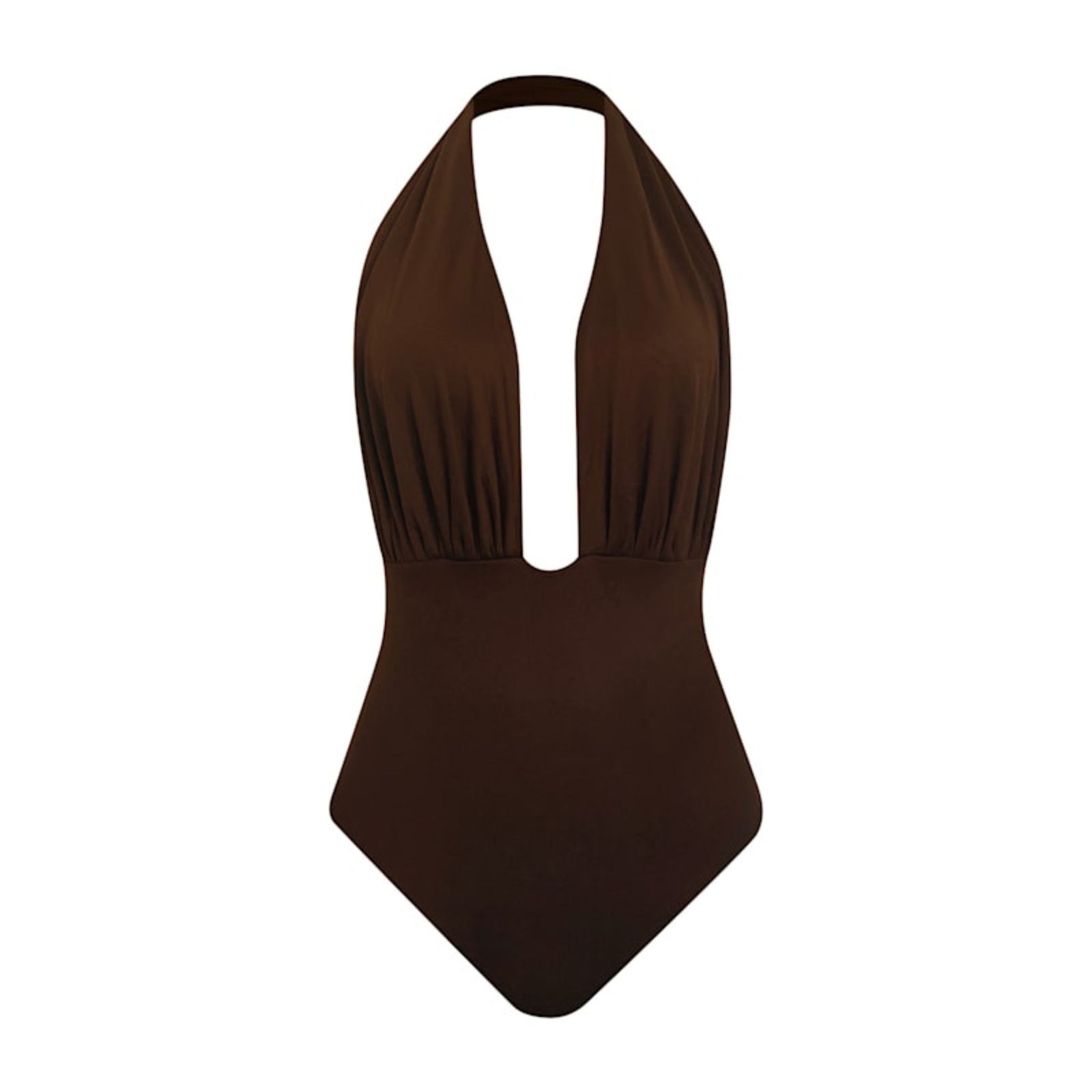 NUAJE NUAJE - Rosalie Ruched One-piece Swimsuit - Brown buy at DOORS NYC