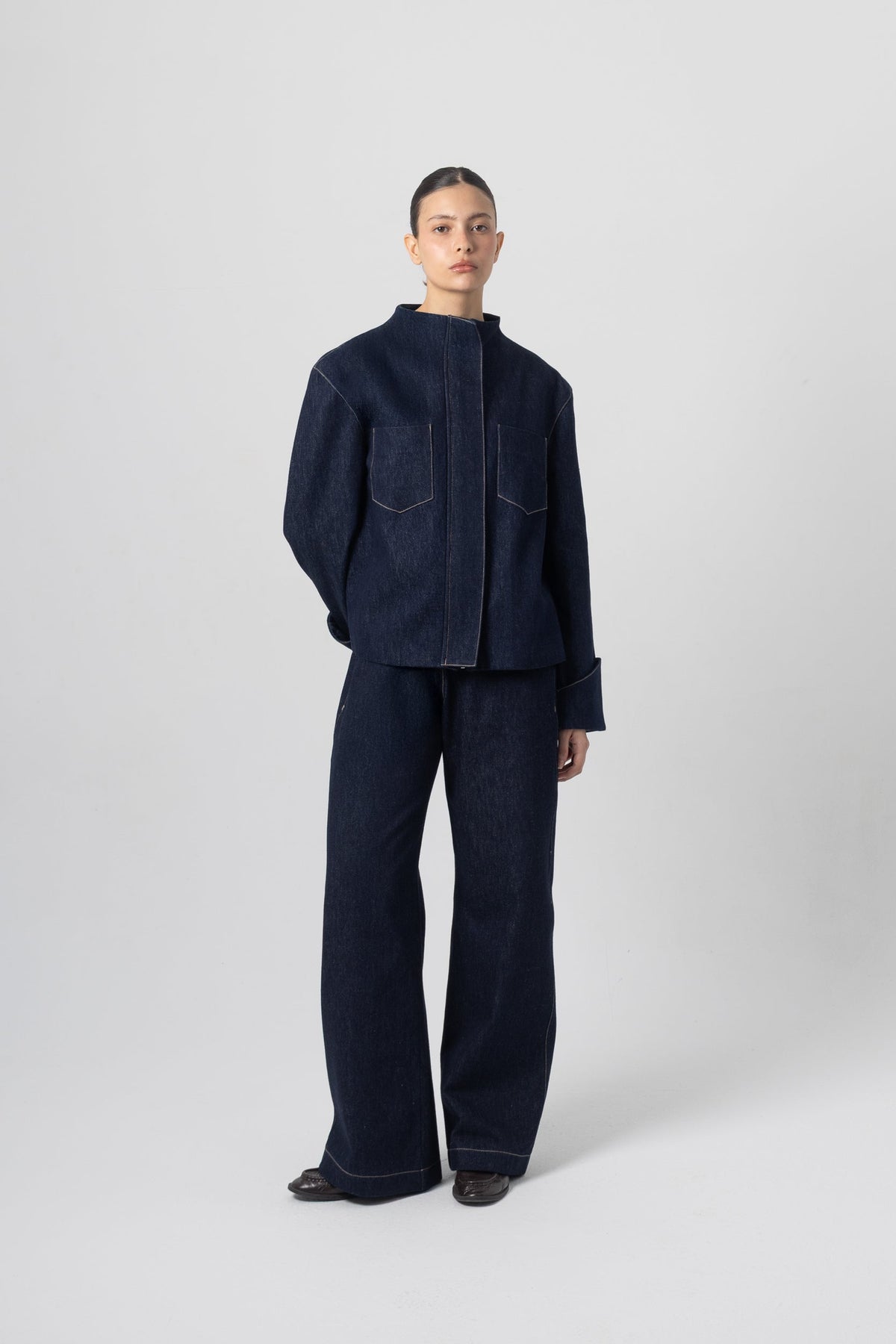 FARAH SEIF - Solin Oversized Denim Jacket, buy at DOORS NYC