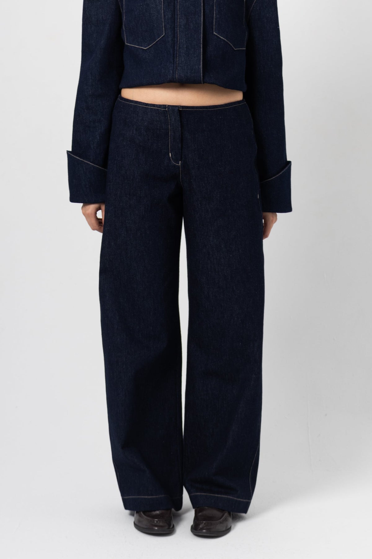 FARAH SEIF - Solin Straight Denim Pants, buy at DOORS NYC