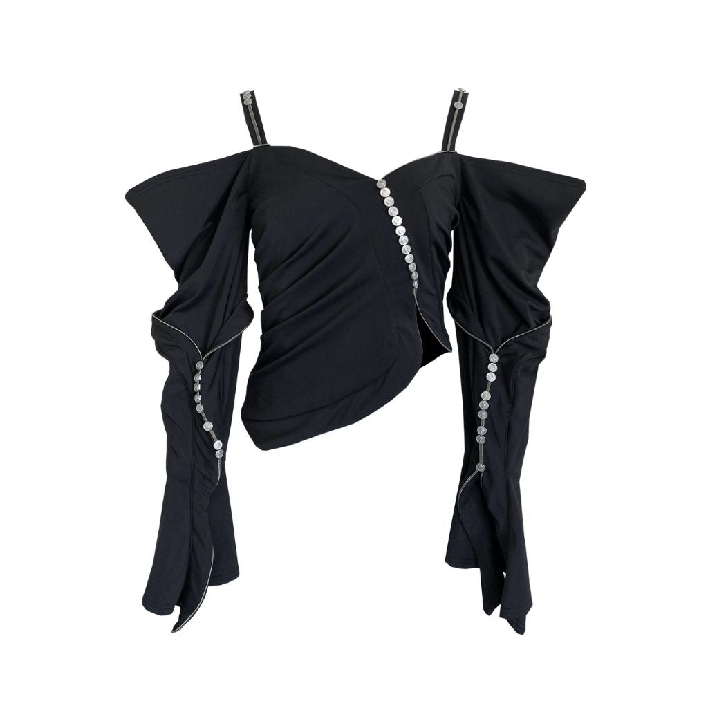 JENN LEE - Layered Sleeve Strap Top, buy at DOORS NYC