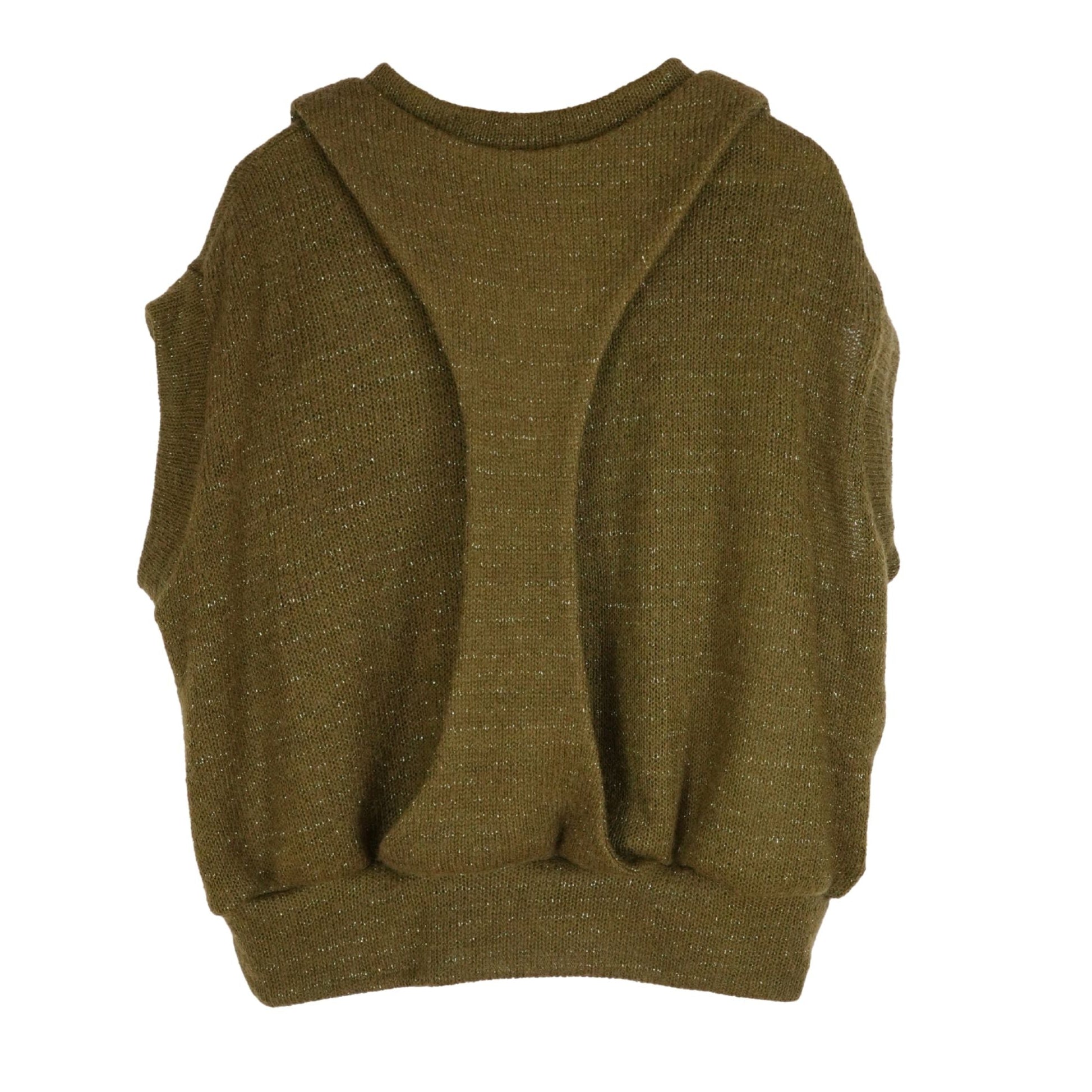 CLARA SON - Sleeveless Knit Sweater | Olive , buy at DOORS NYC