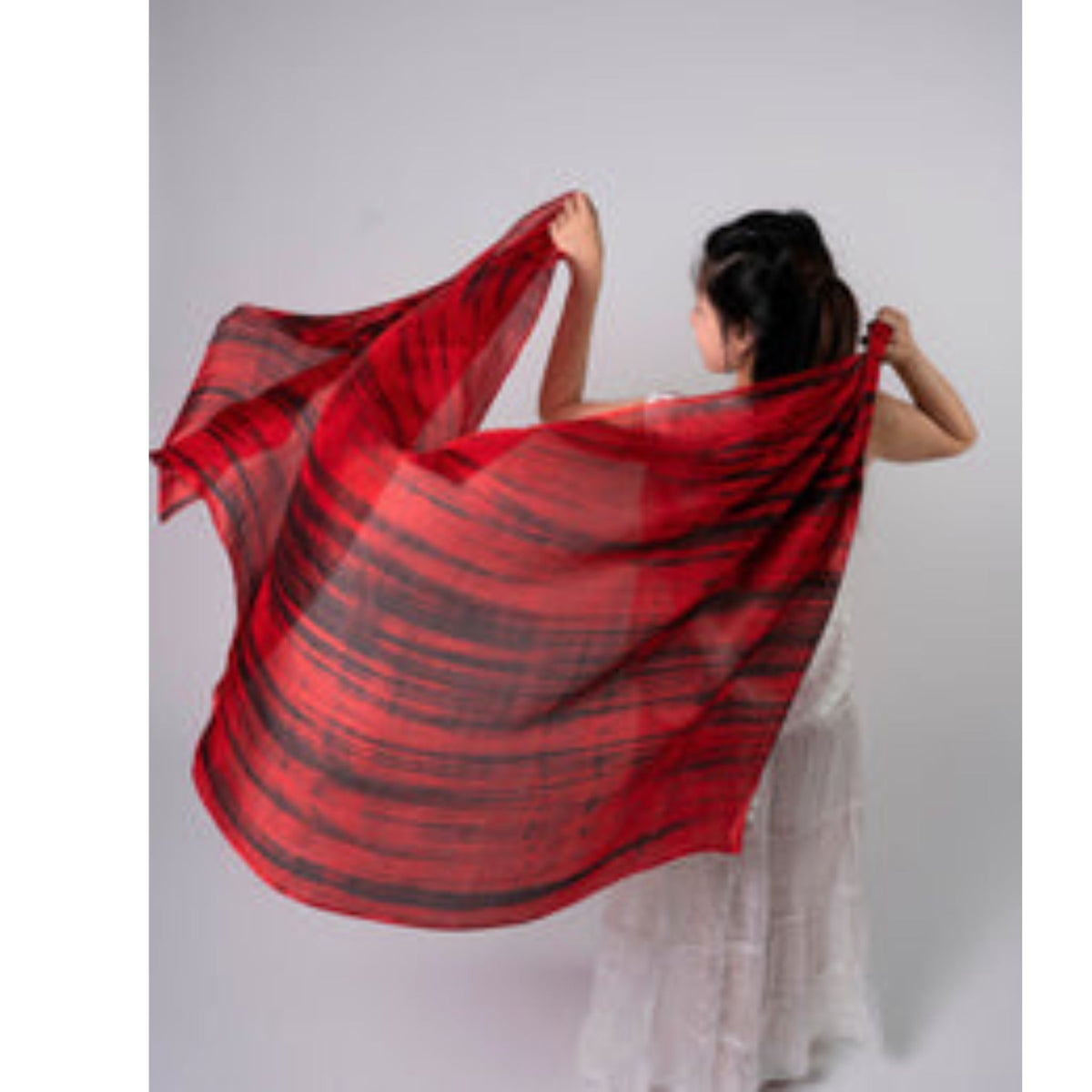 Red Brushstroke Scarf | PR Sample