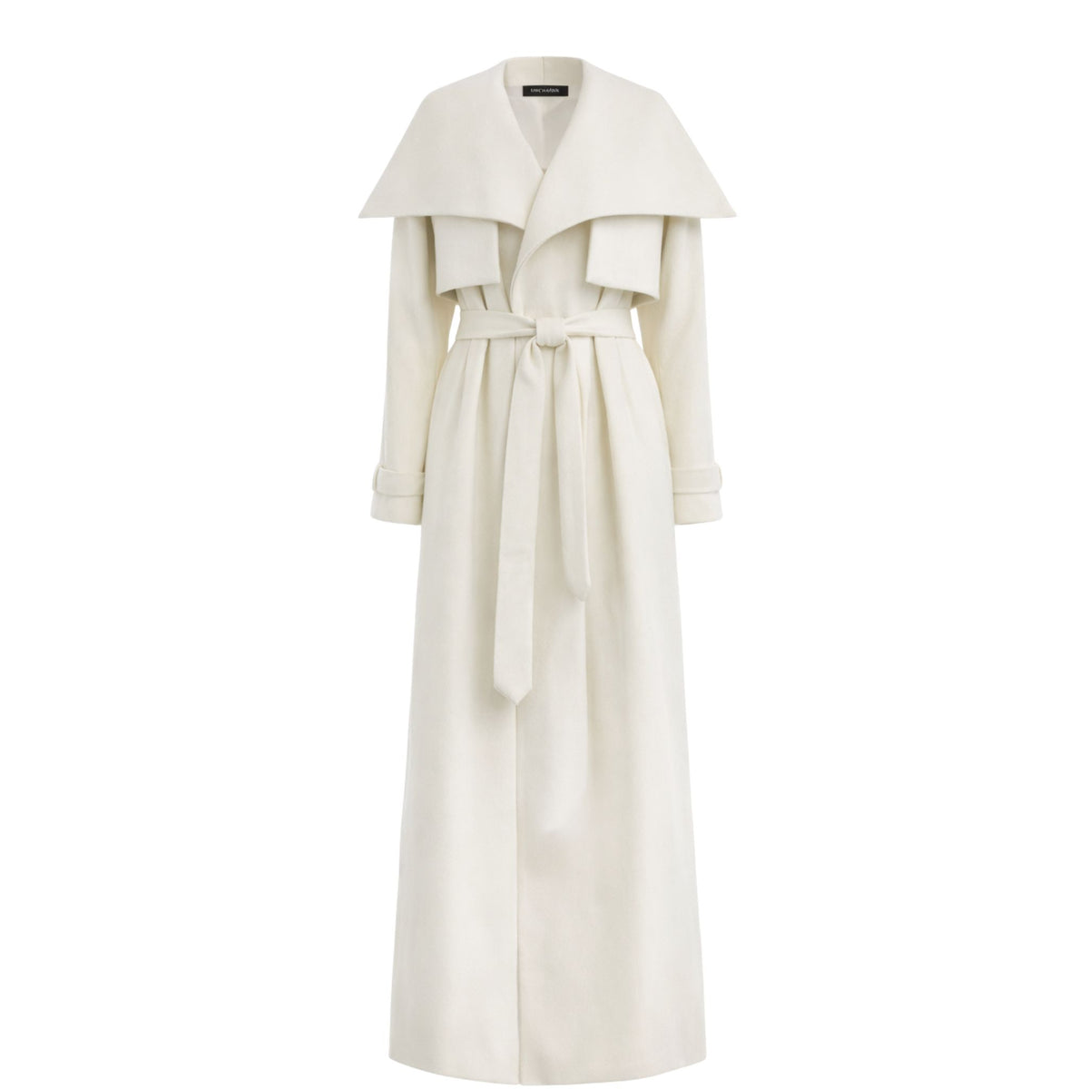 Maxi Leather Trench Coat | Ecru