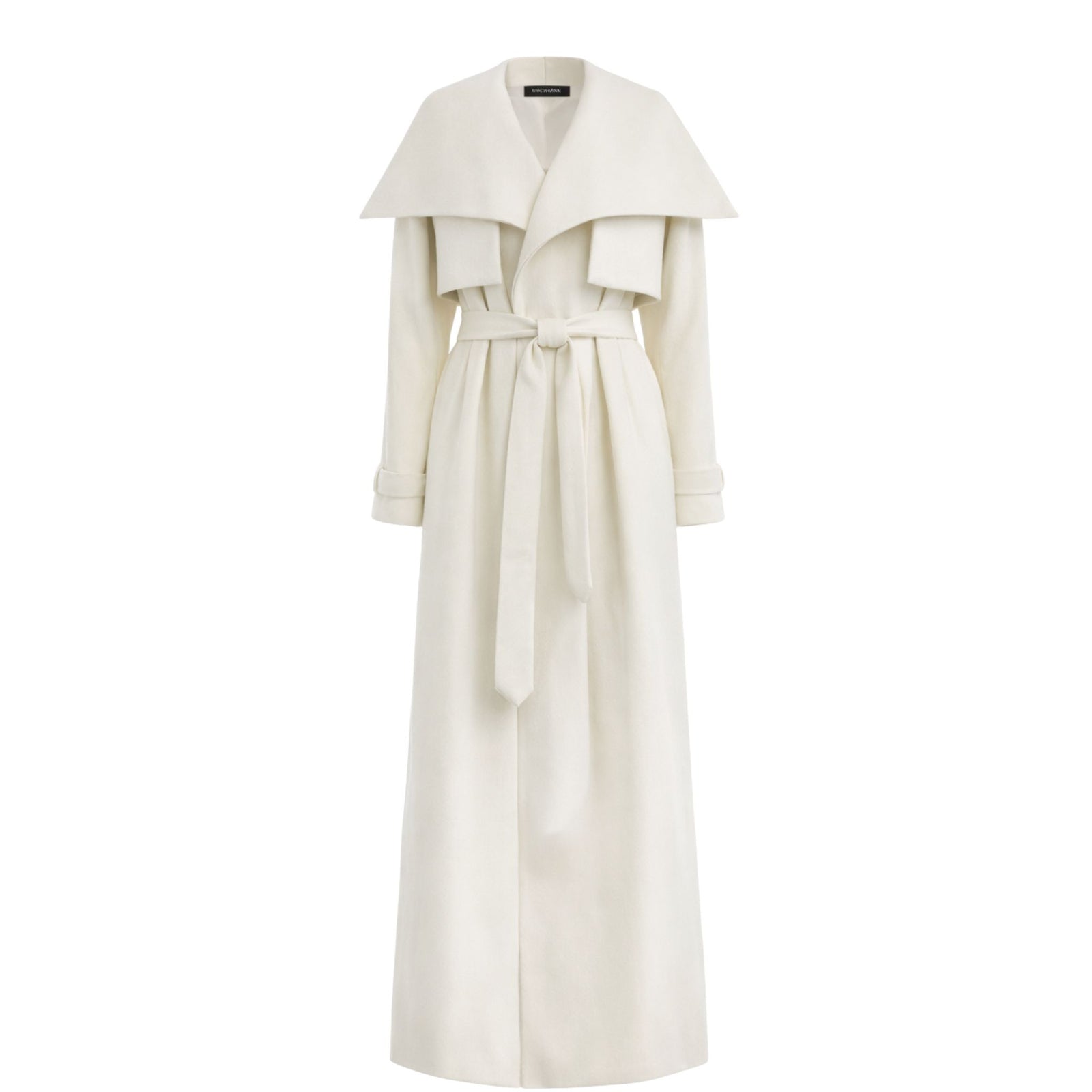 Maxi Leather Trench Coat | Ecru