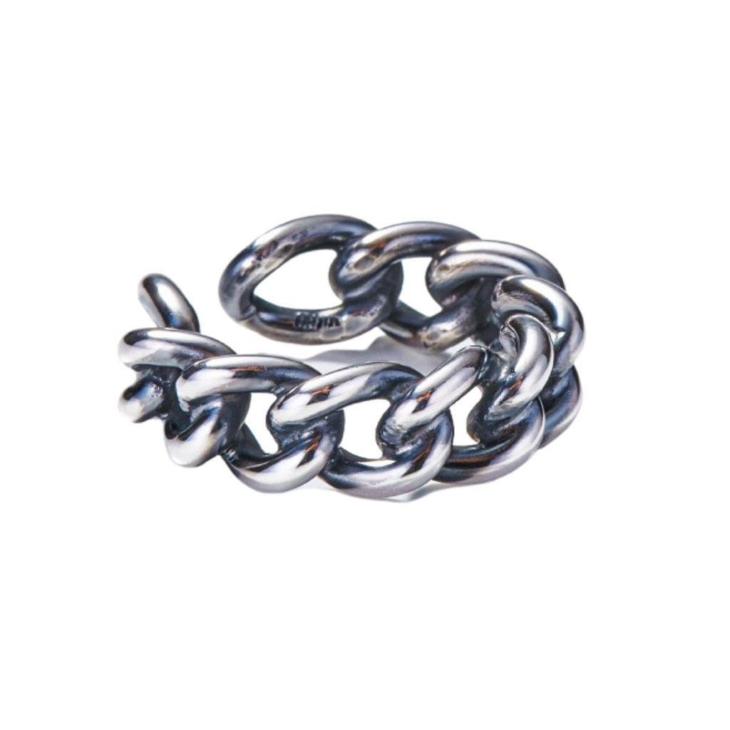 MASANA - Oxidized Silver Chain Ring, buy at DOORS NYC