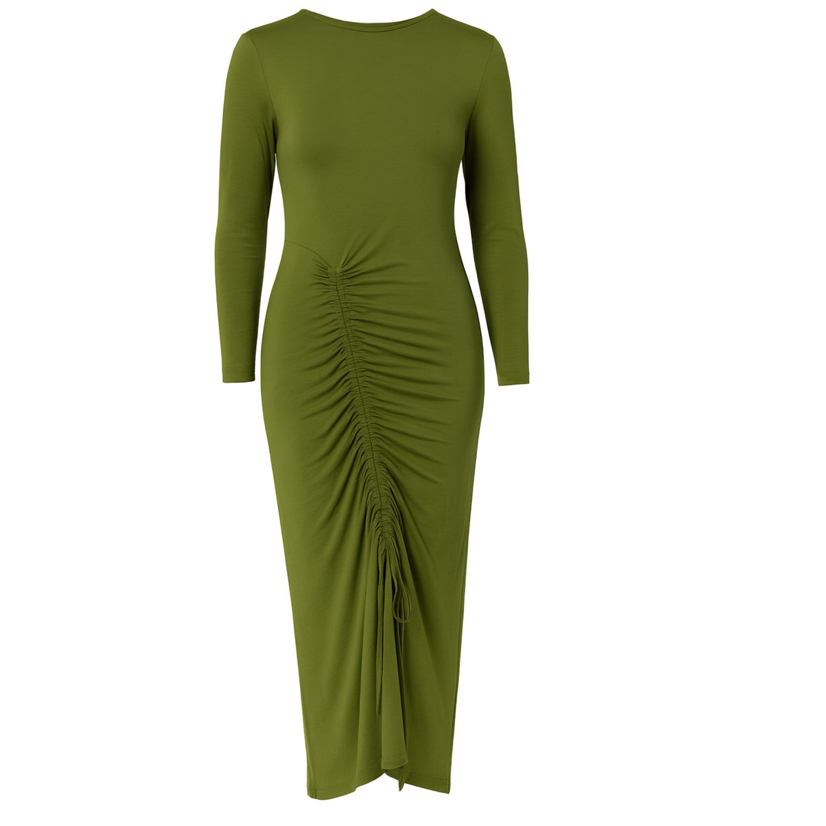 Long Sleeve Maxi Bodycon Dress Green | PR Sample