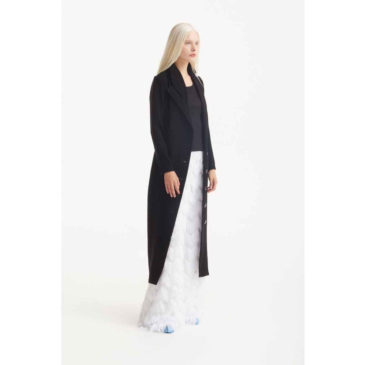 Modern Tailored Long Blazer Dress | Black