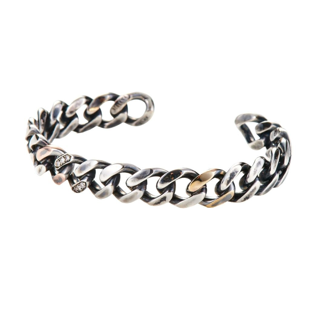 MASANA - Chain Motif Bangle with Diamonds, buy at DOORS NYC