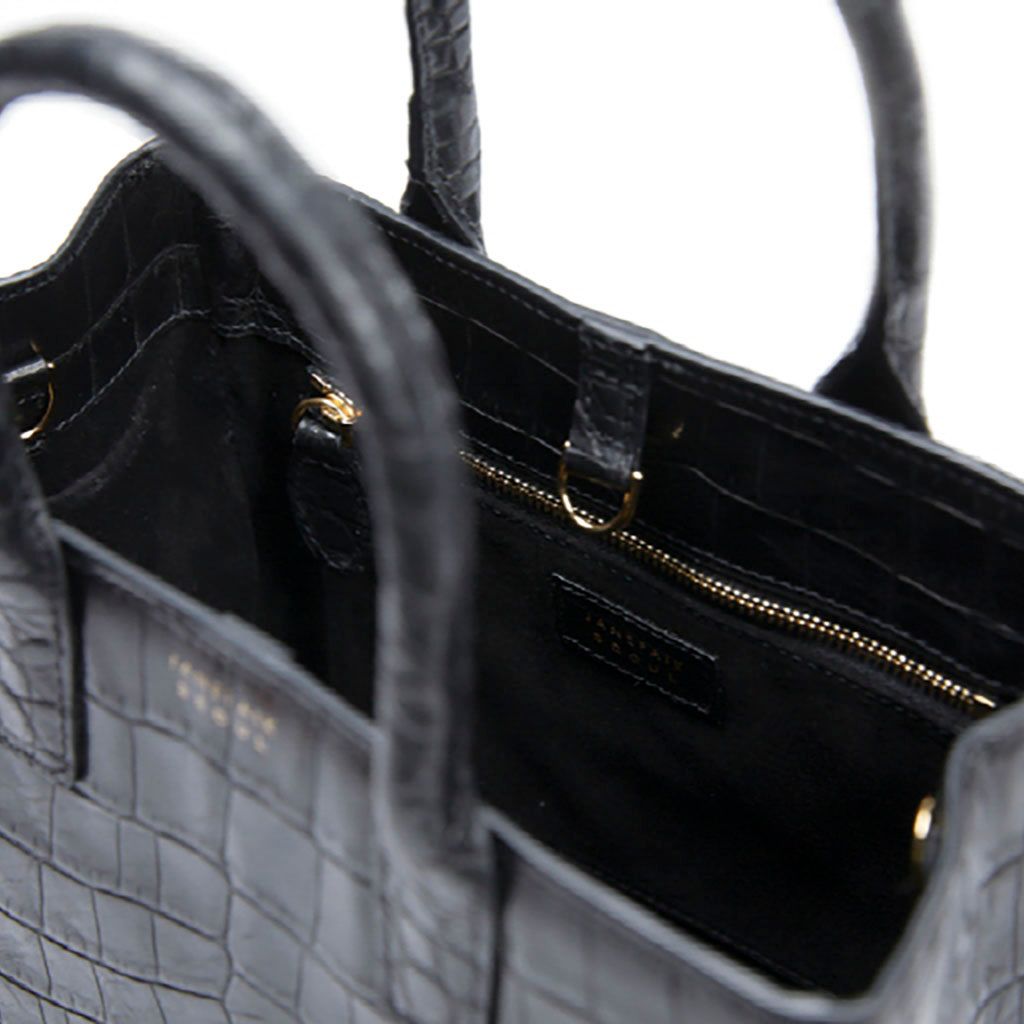 Janepaik Seoul, Loui crocodile-effect Leather Bag, Black, One size, Doors NYC