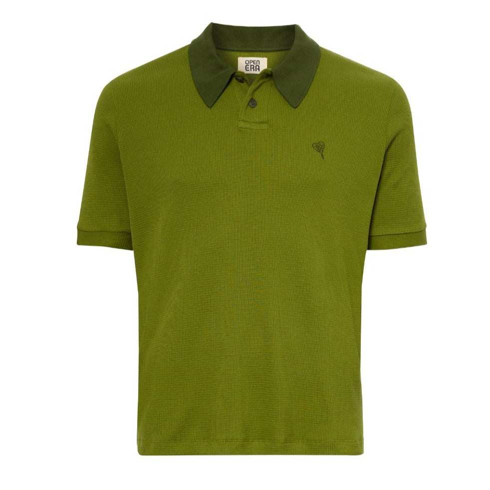 OPEN ERA﻿ - Oversized Retro Polo Shirt | Green, buy at DOORS NYC