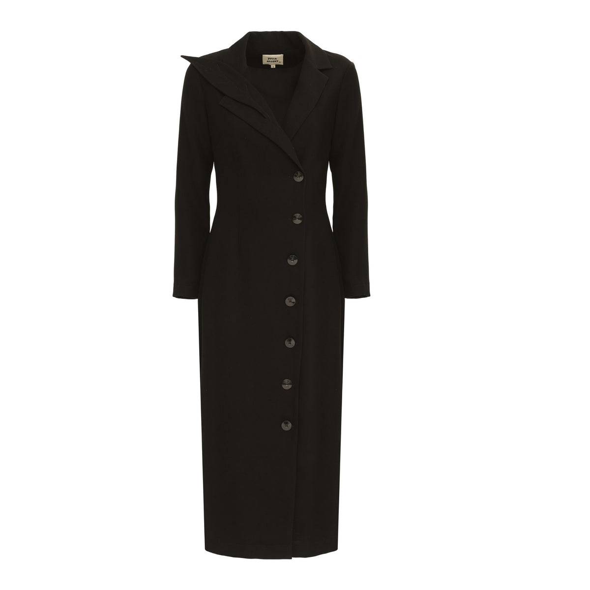 Modern Tailored Long Blazer Dress | Black