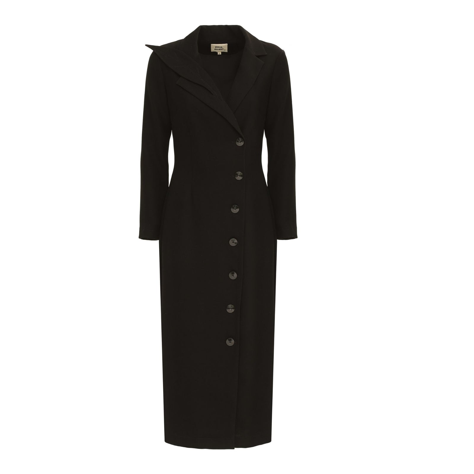 Modern Tailored Long Blazer Dress | Black