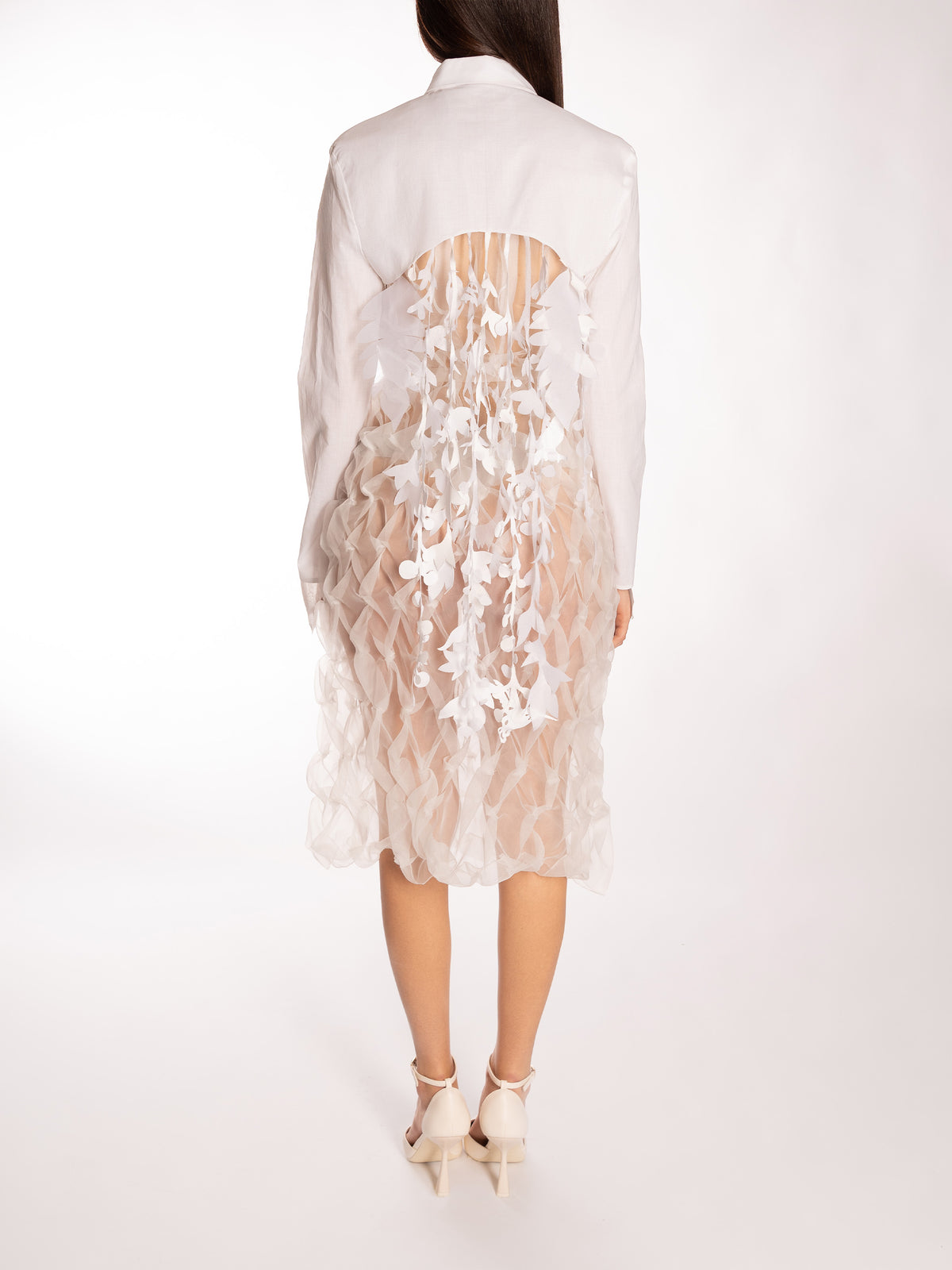 HURRICANE B- Cropped Shirt With Floral Fringes  | PR Sample