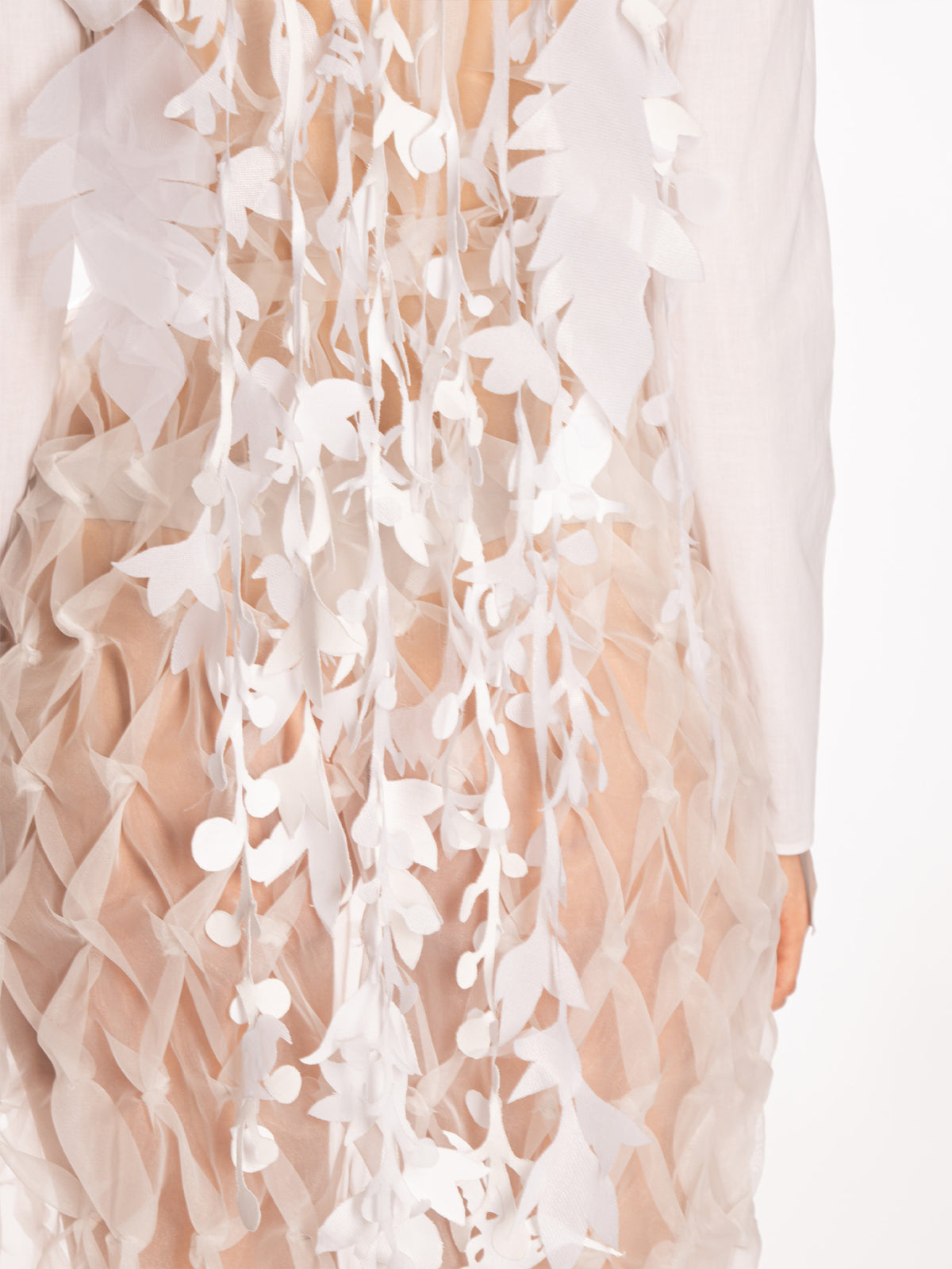 HURRICANE B- Cropped Shirt With Floral Fringes  | PR Sample