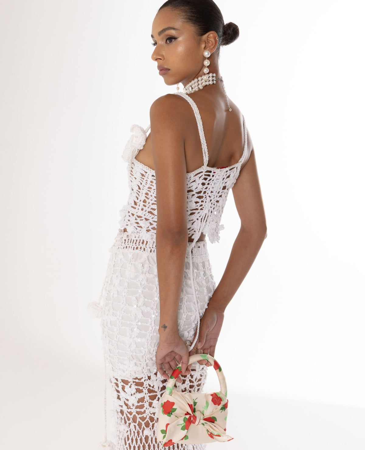 ANDREEVA - White Vanilla Handmade Crochet Top, buy at doors.nyc
