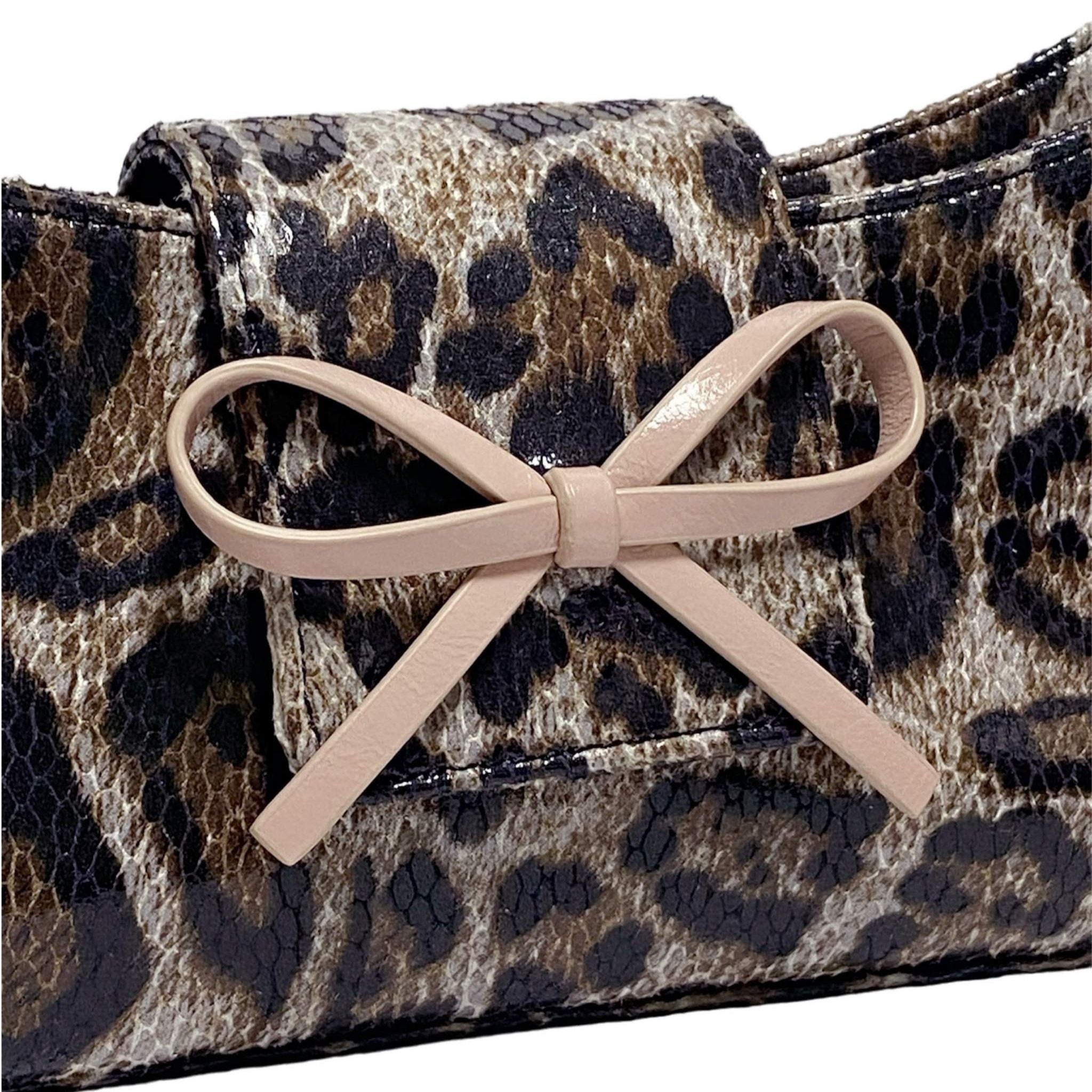 TTMAB - Bow Baguette Bag | Leopard, buy at doors.nyc