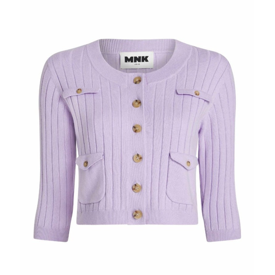 MNK ATELIER - Purple 80s Cardigan, buy at DOORS NYC
