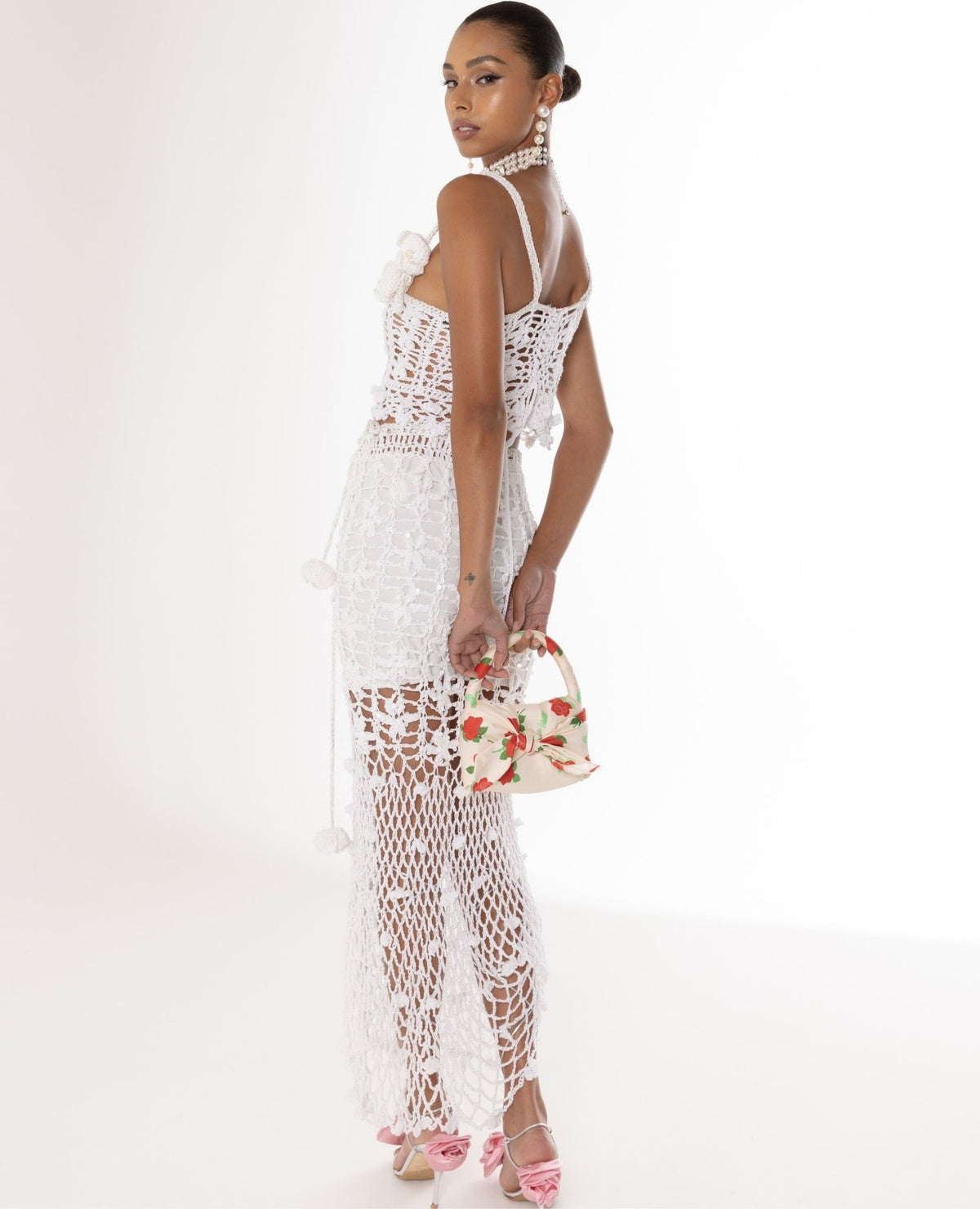 ANDREEVA - White Vanilla Handmade Crochet Skirt, buy at doors.nyc