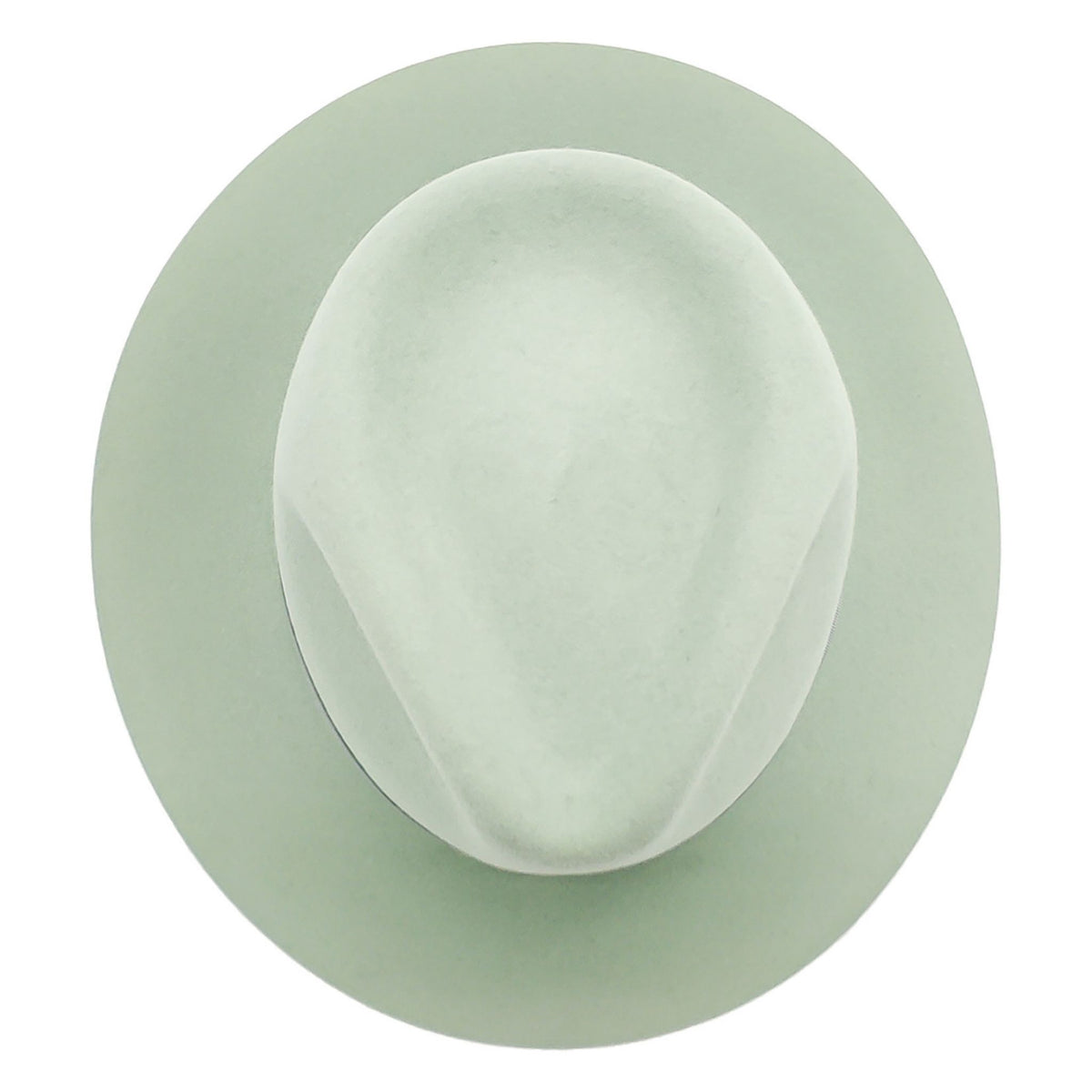 Light green hat on a white background
