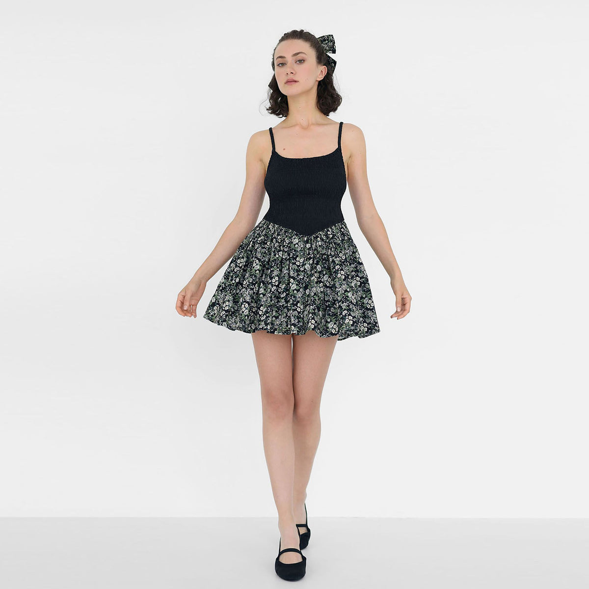 NUAJE NUAJE - Smocked Mini | Black, buy at DOORS NYC