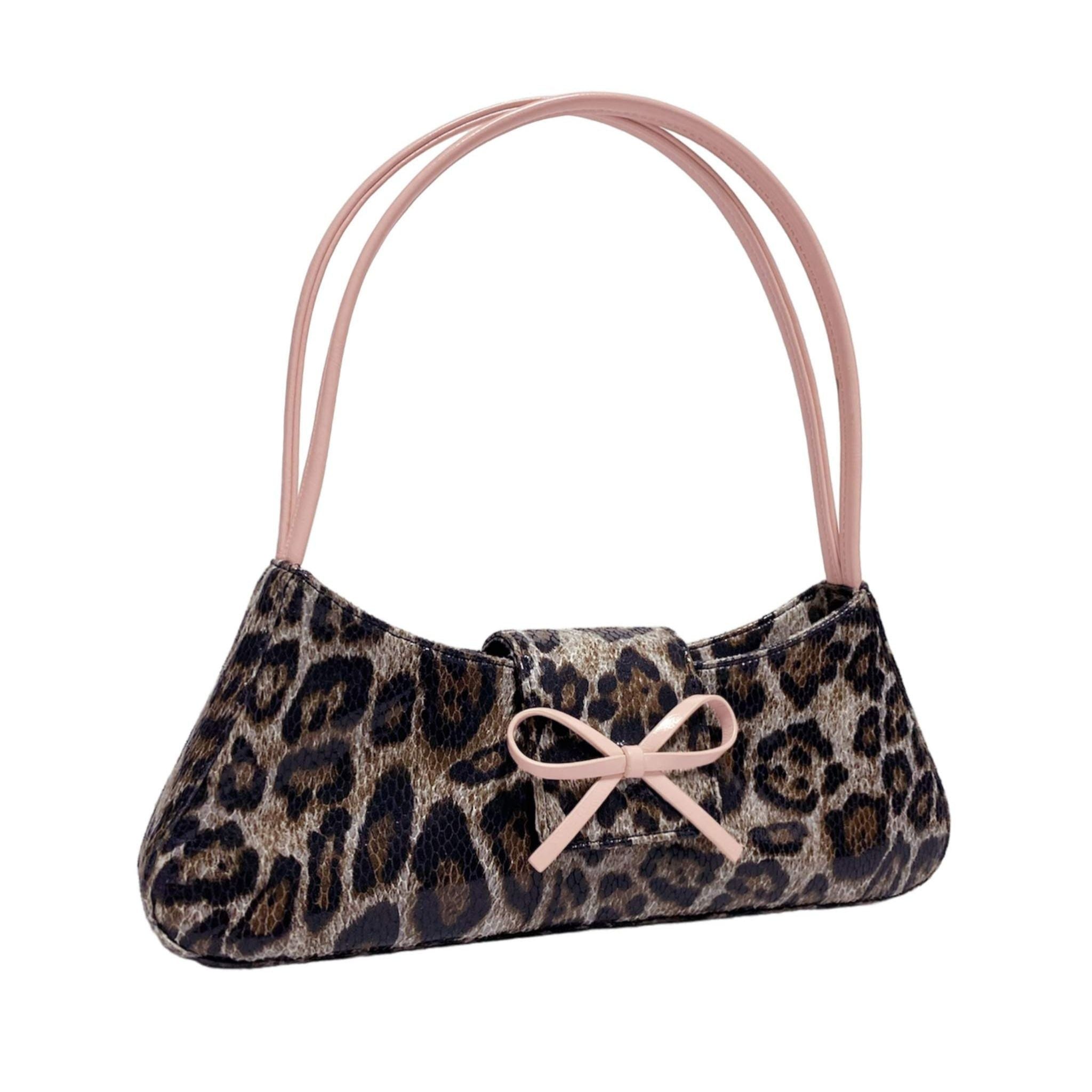 TTMAB - Bow Baguette Bag | Leopard, buy at doors.nyc