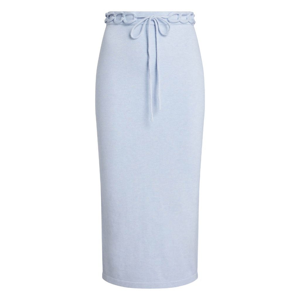 MNK ATELIER - Blue Chained Skirt | PR Sample at DOORS NYC