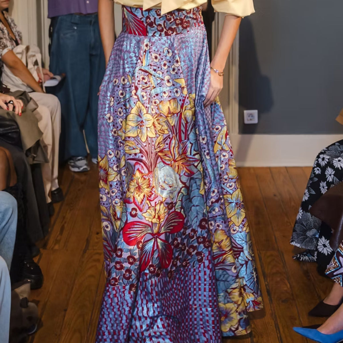 Purple Flourish Maxi Skirt