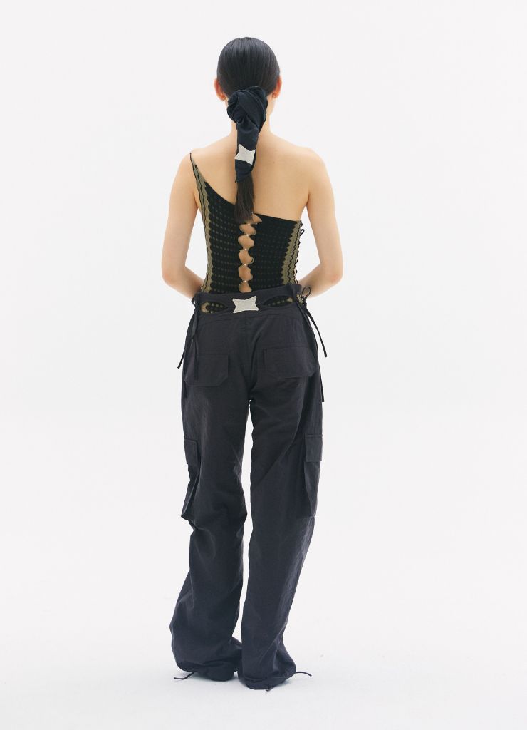 RUIBUILT - Ripple One-Shoulder Bodysuit at DOORS NYC