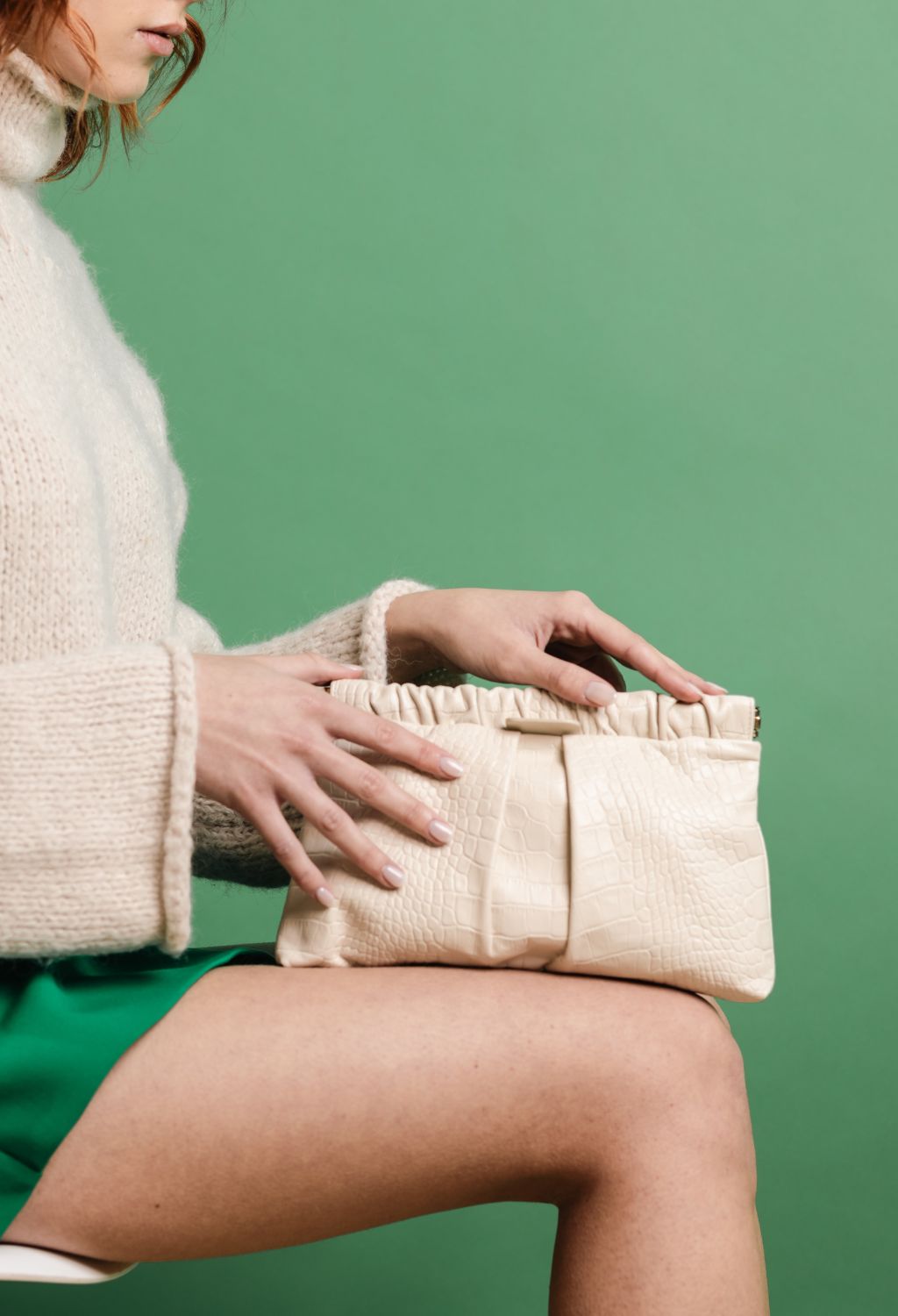 SCLARANDIS - Woven Leather Clutch Bag, buy at DOORS NYC