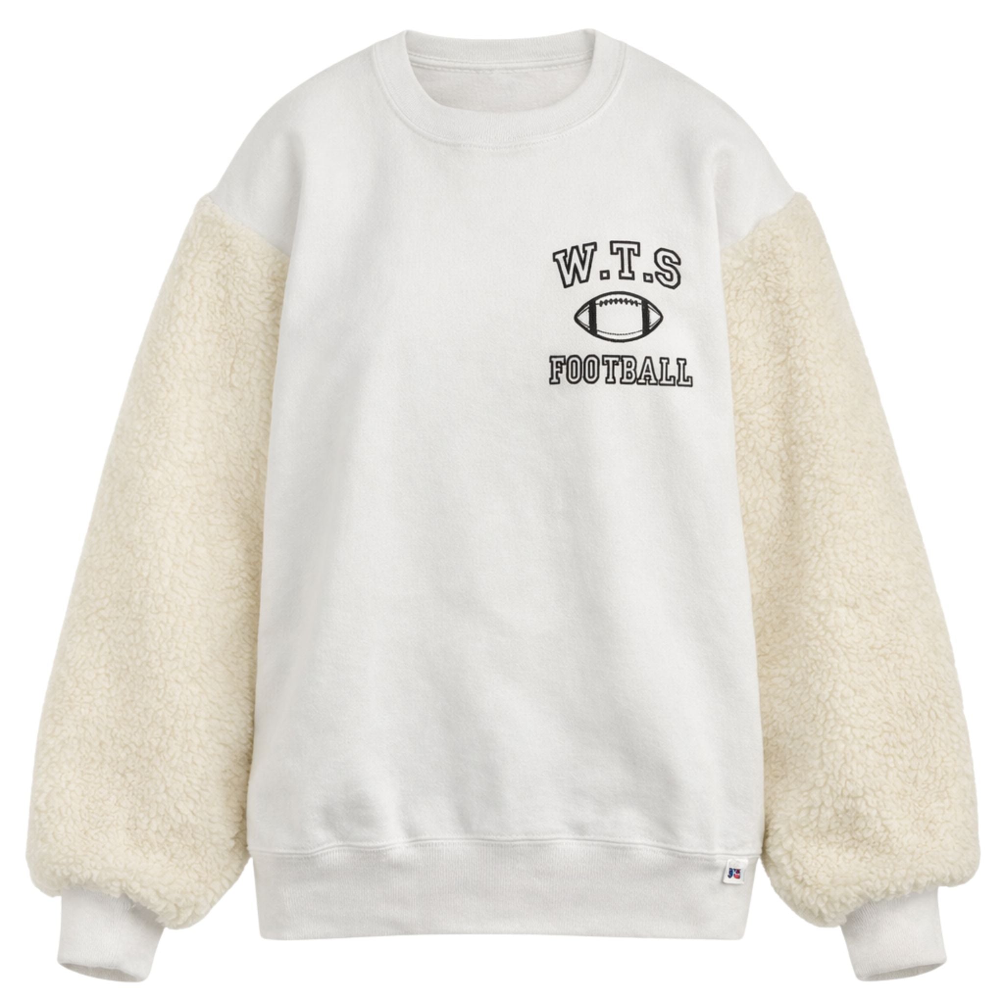 Fur Sleeve Sweatshirt | White