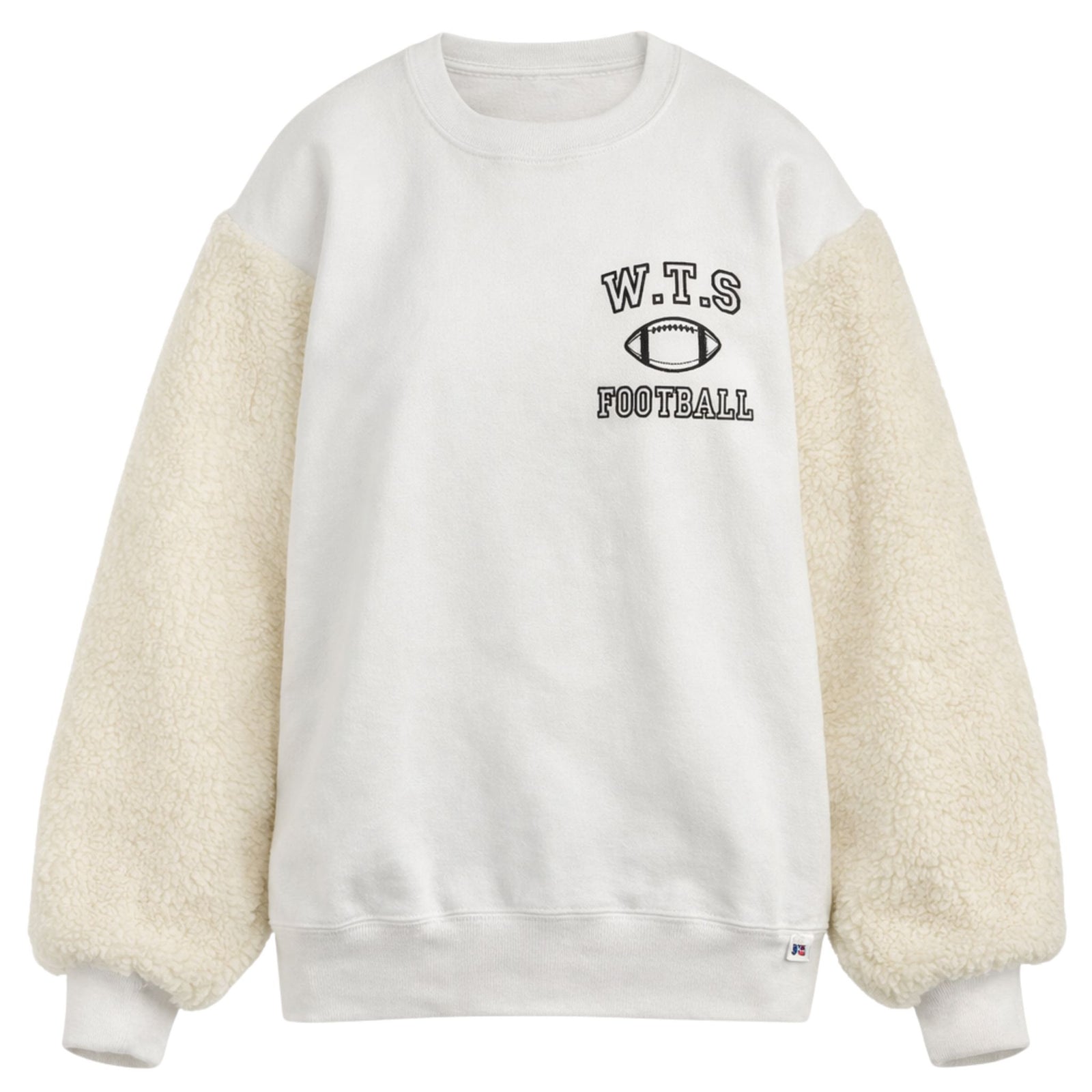 Fur Sleeve Sweatshirt | White