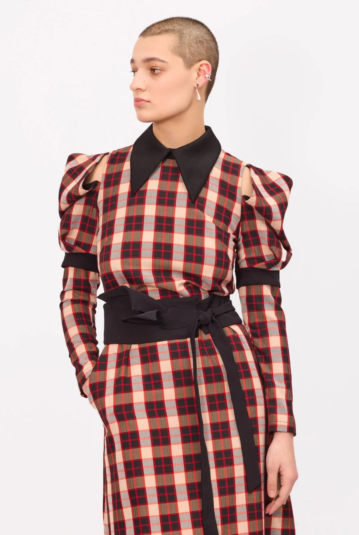 JULIA ALLERT - Cold Shoulder Long Sleeve Dress buy at doors.nyc