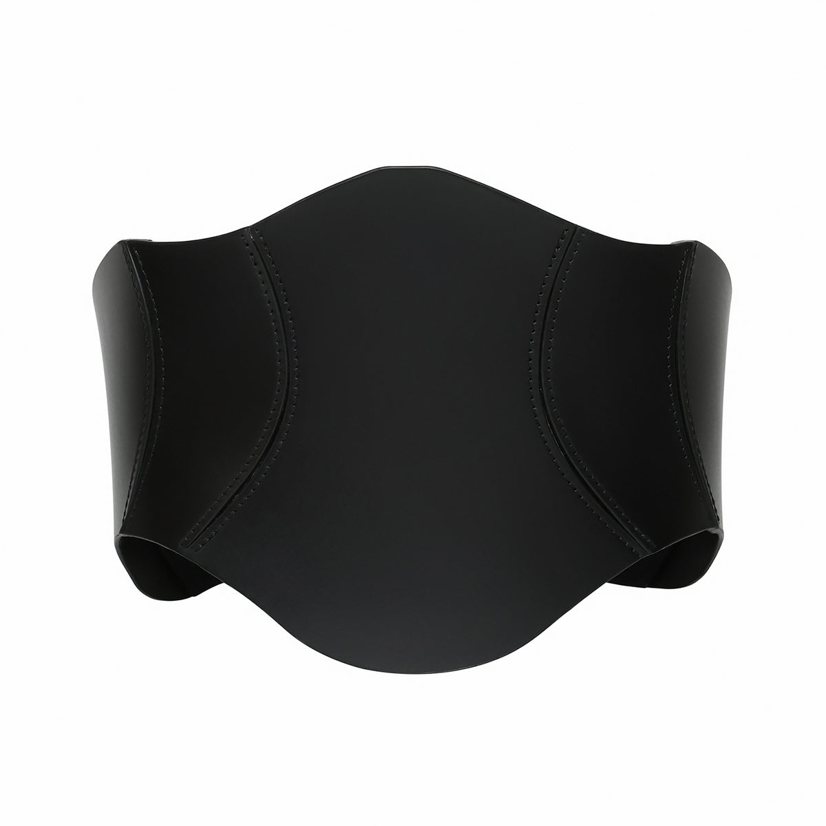 Black waist belt on a white background