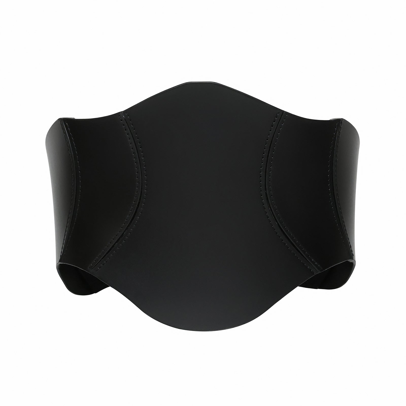 Black waist belt on a white background