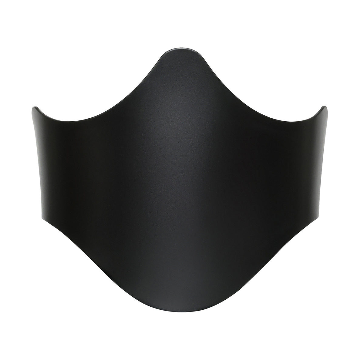 Black leather corset on a white background