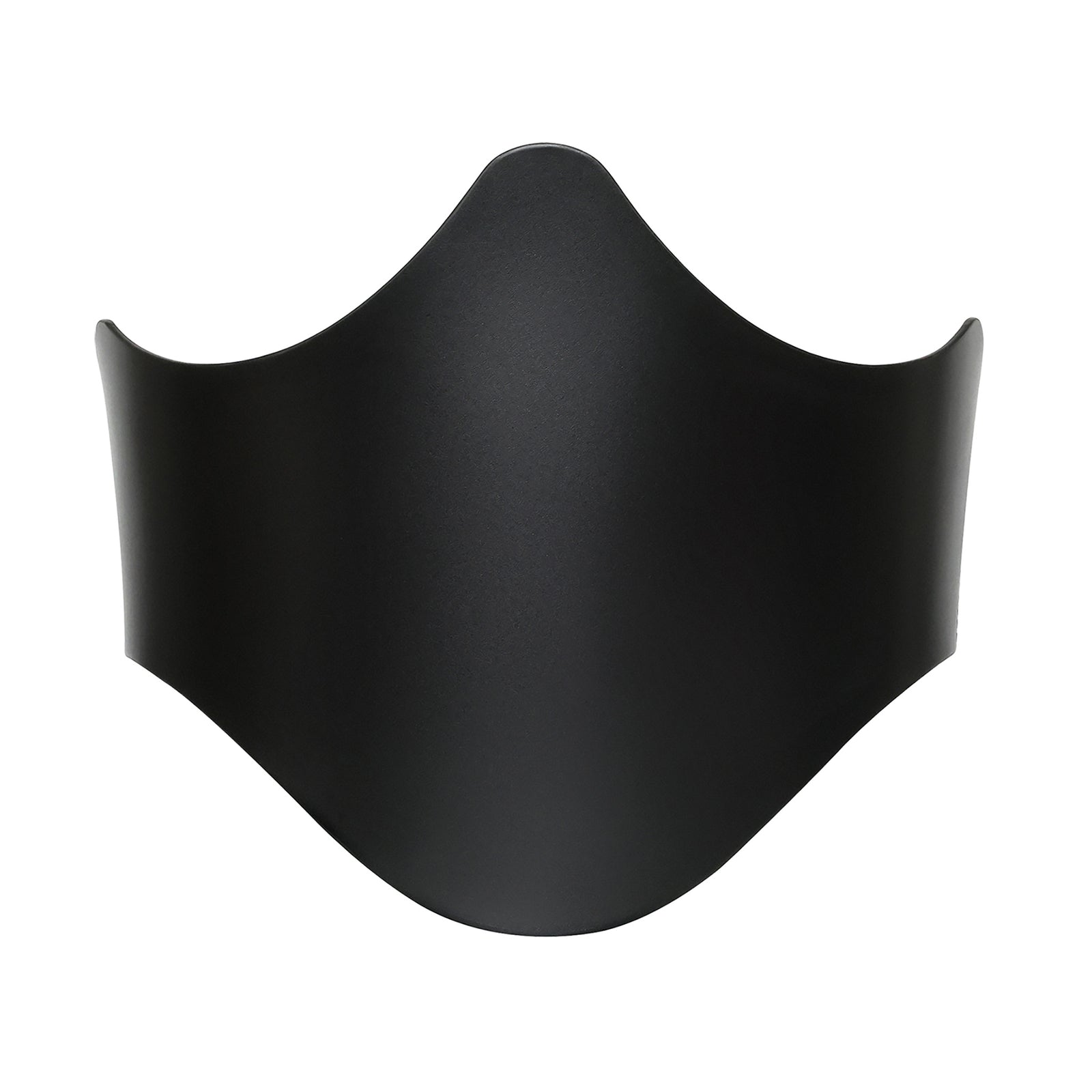 Black leather corset on a white background