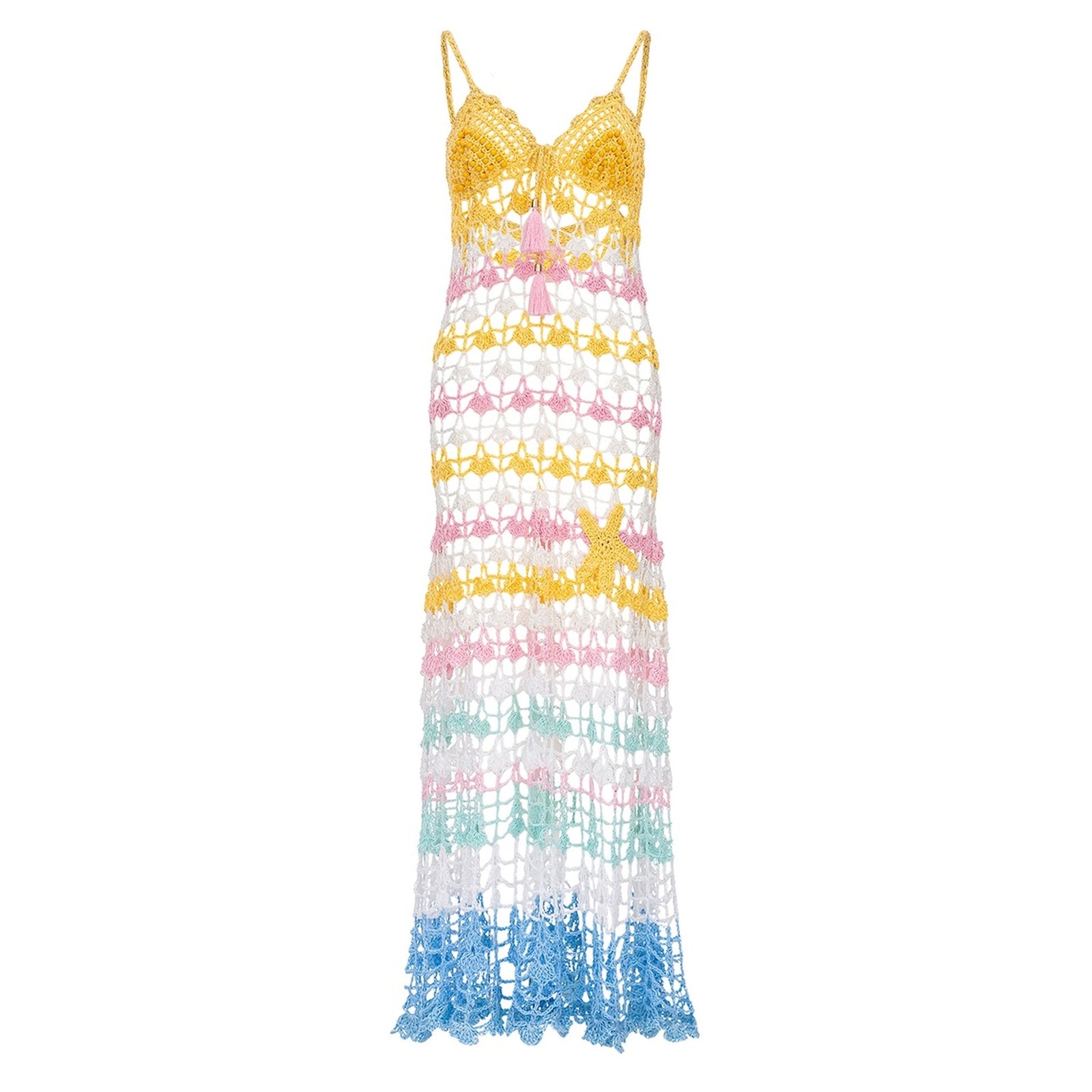 Flower Marine Handmade Maxi Crochet Dress