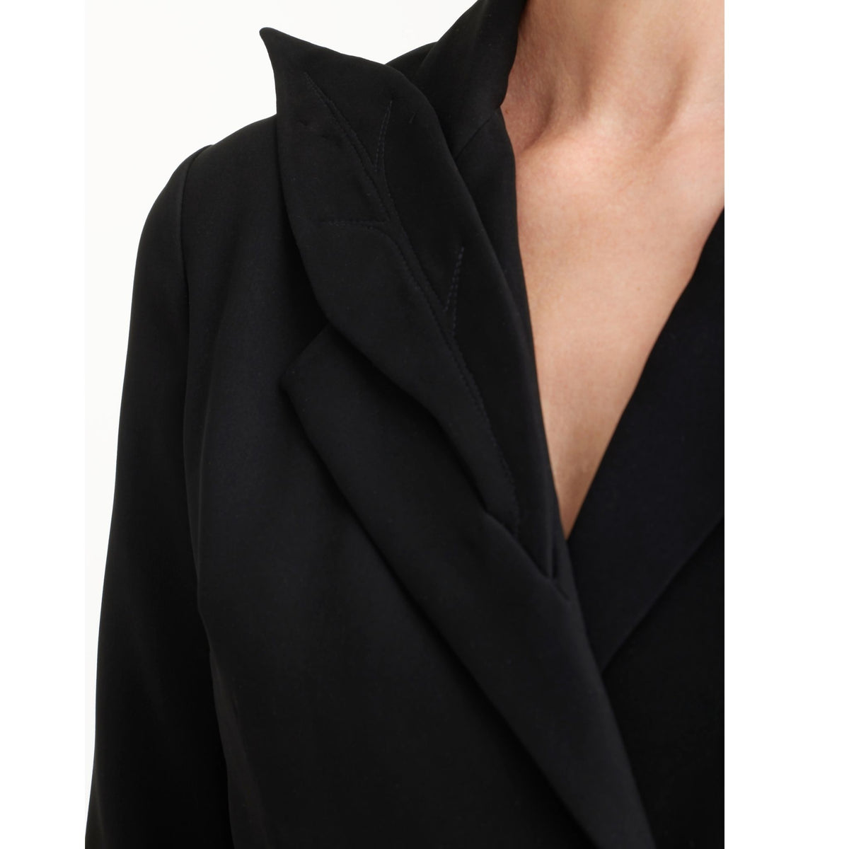 Modern Tailored Long Blazer Dress | Black