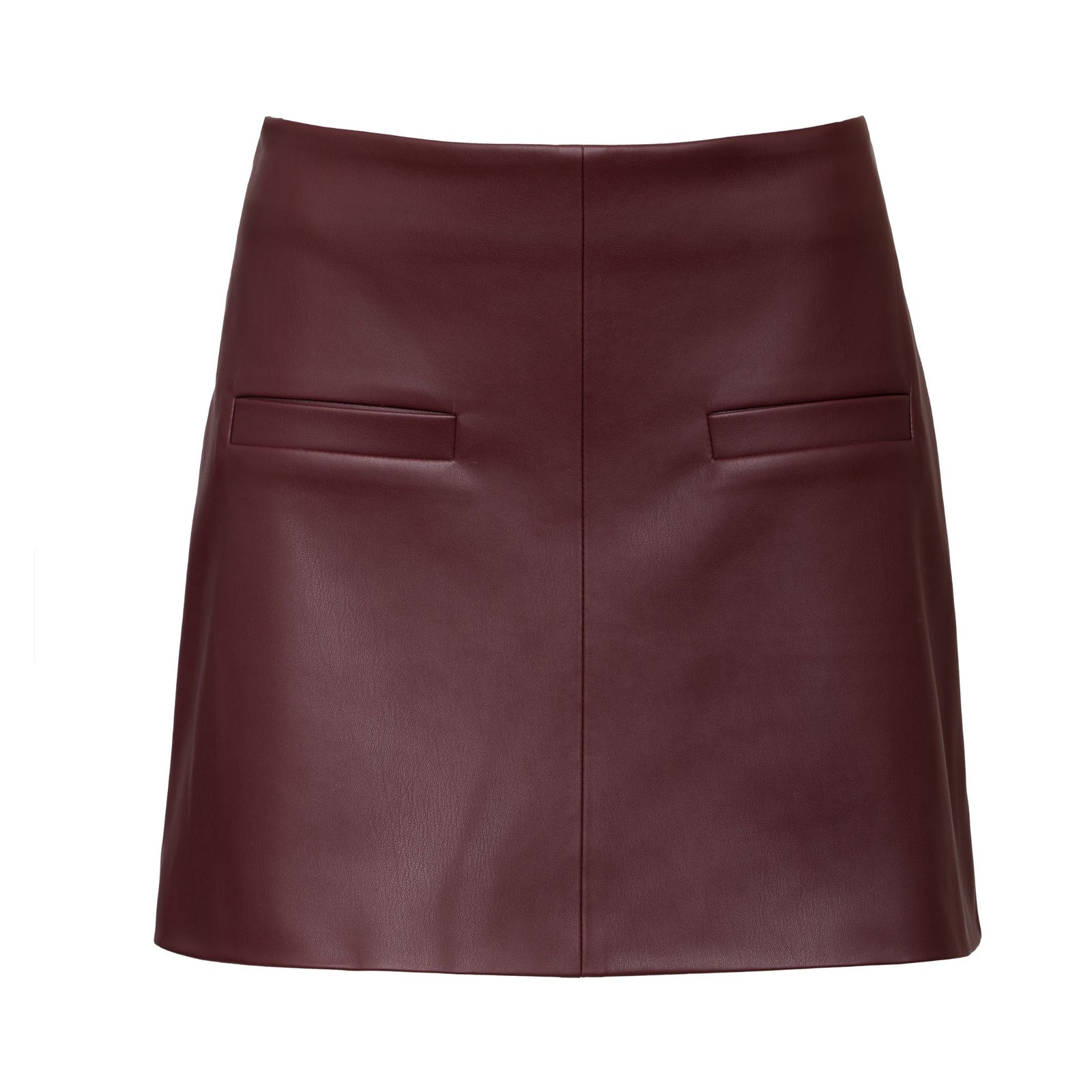 Eco Leather Mini Skirt Burgundy | PR Sample